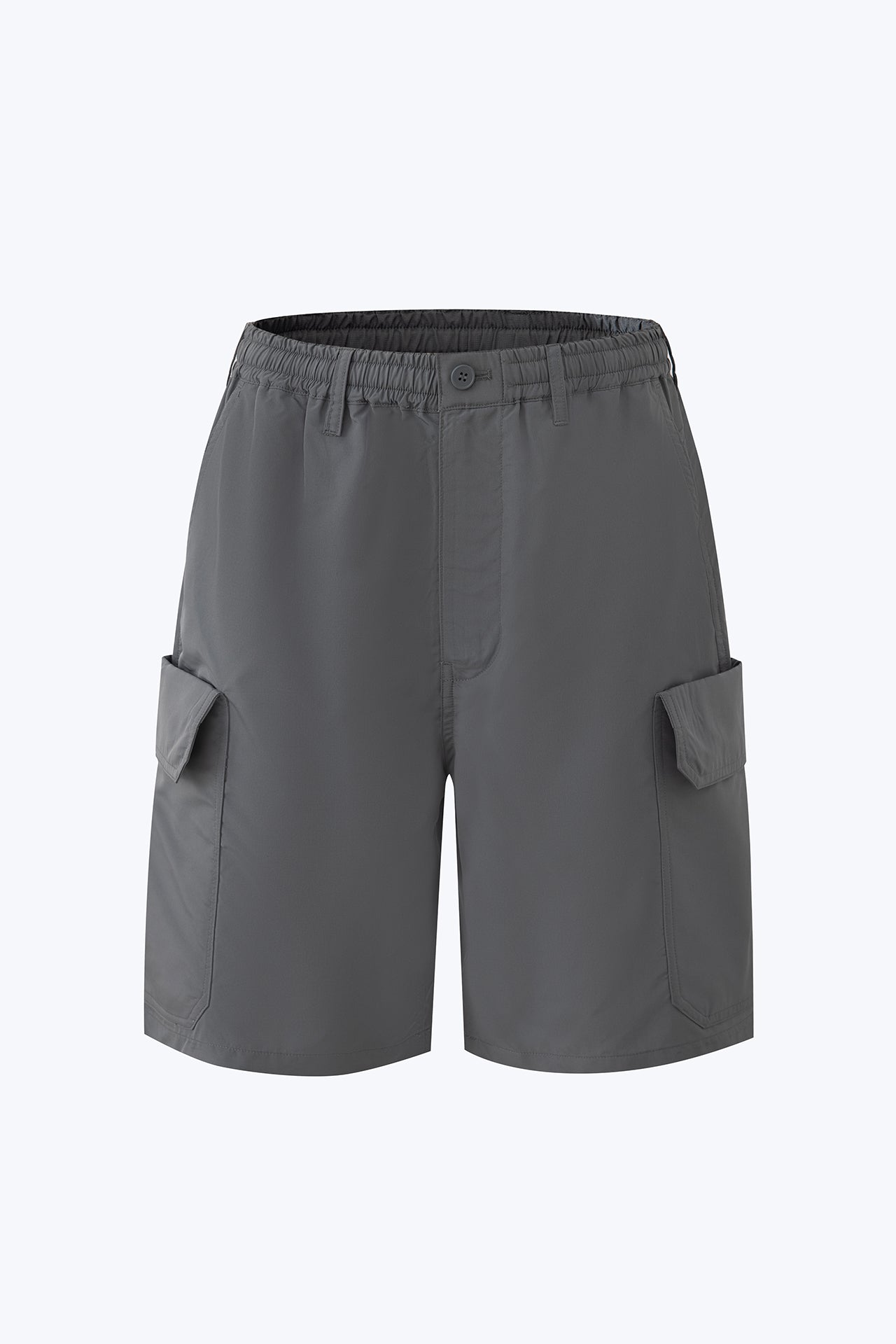 Elasticated Utility Cargo Bermudas - Gray Green