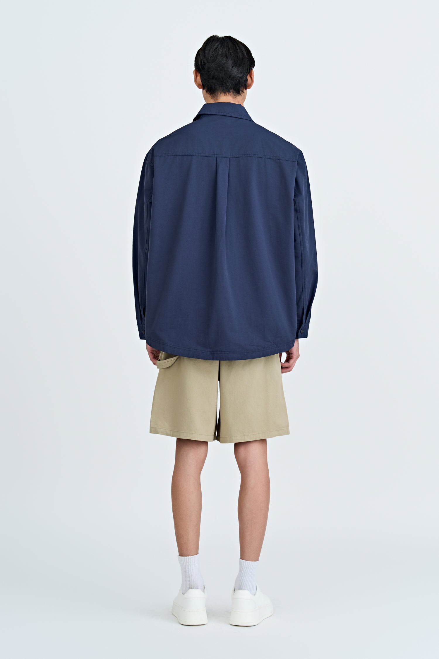 Nylon Cotton Drawstring Bermudas - Khaki