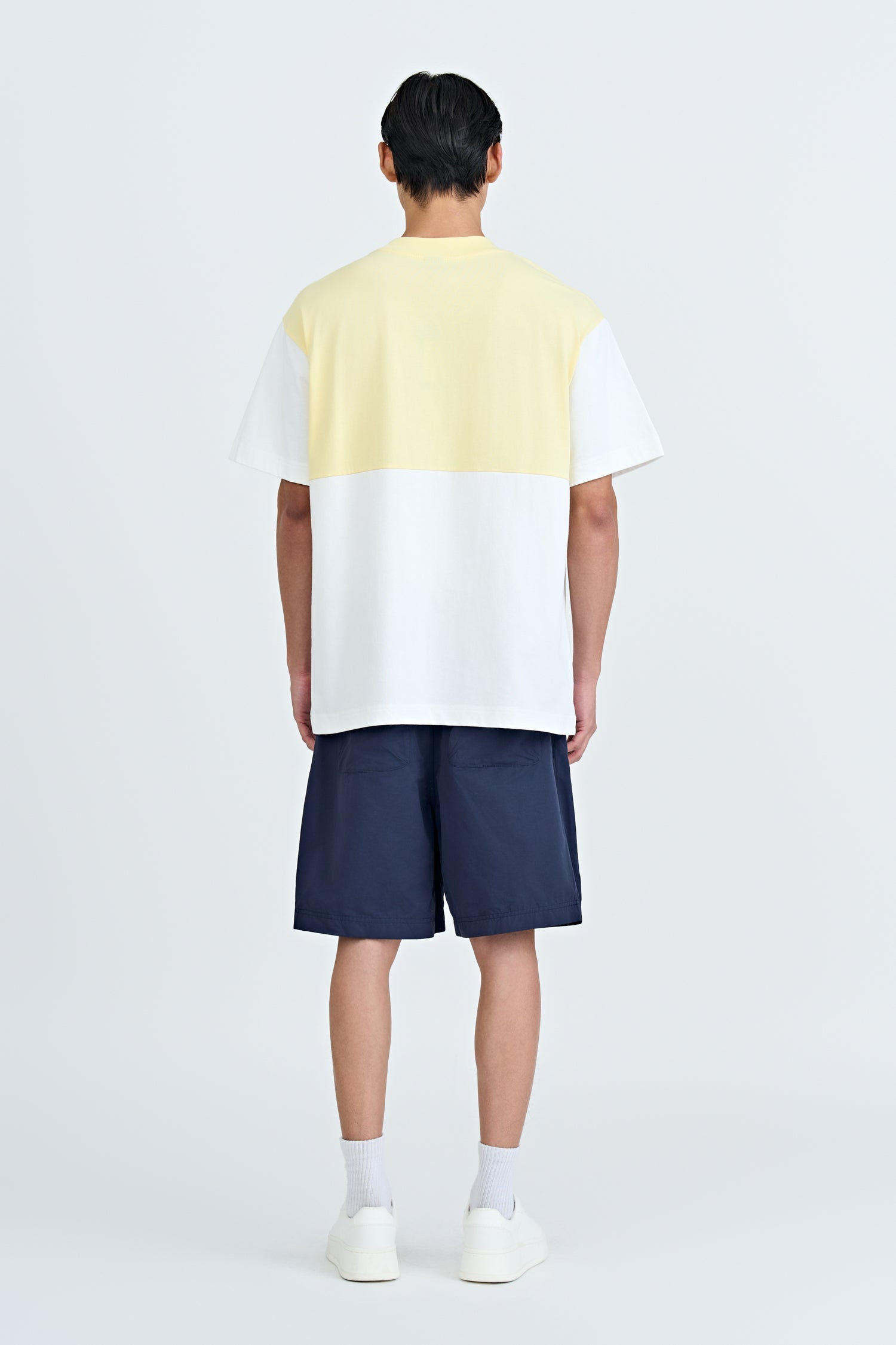 Nylon Cotton Drawstring Bermudas - Navy