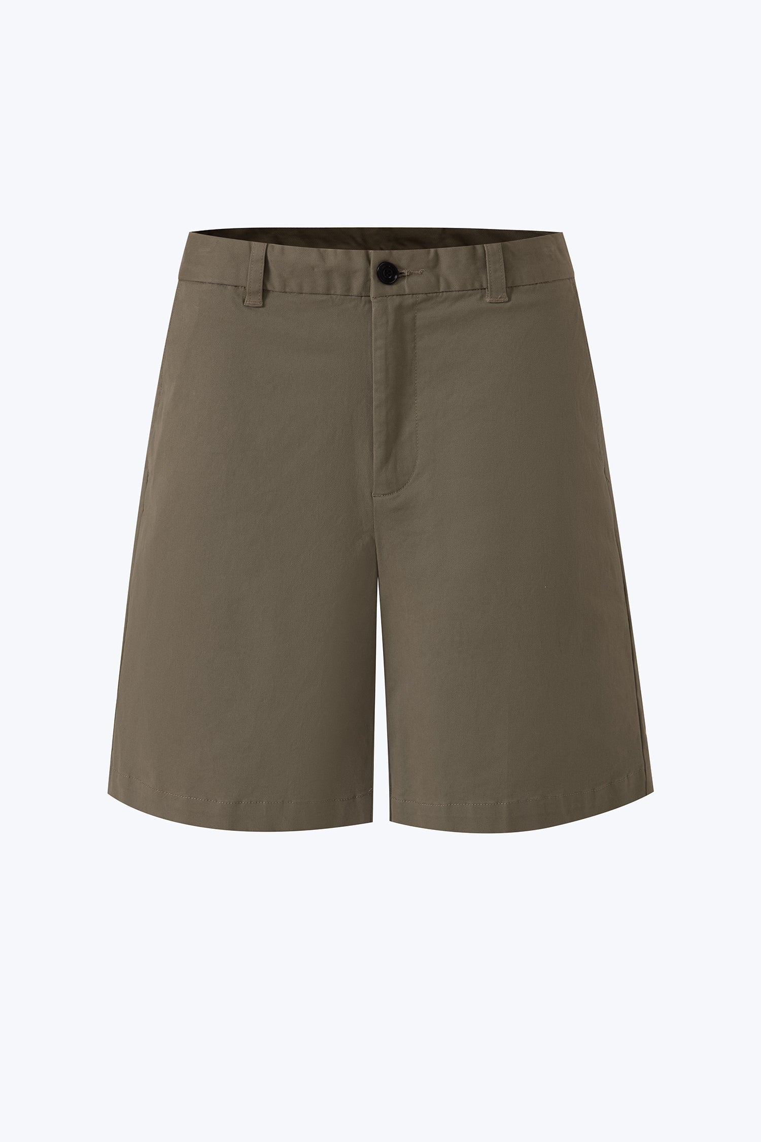 Relaxed Fit Cotton Twill Bermudas - Sage