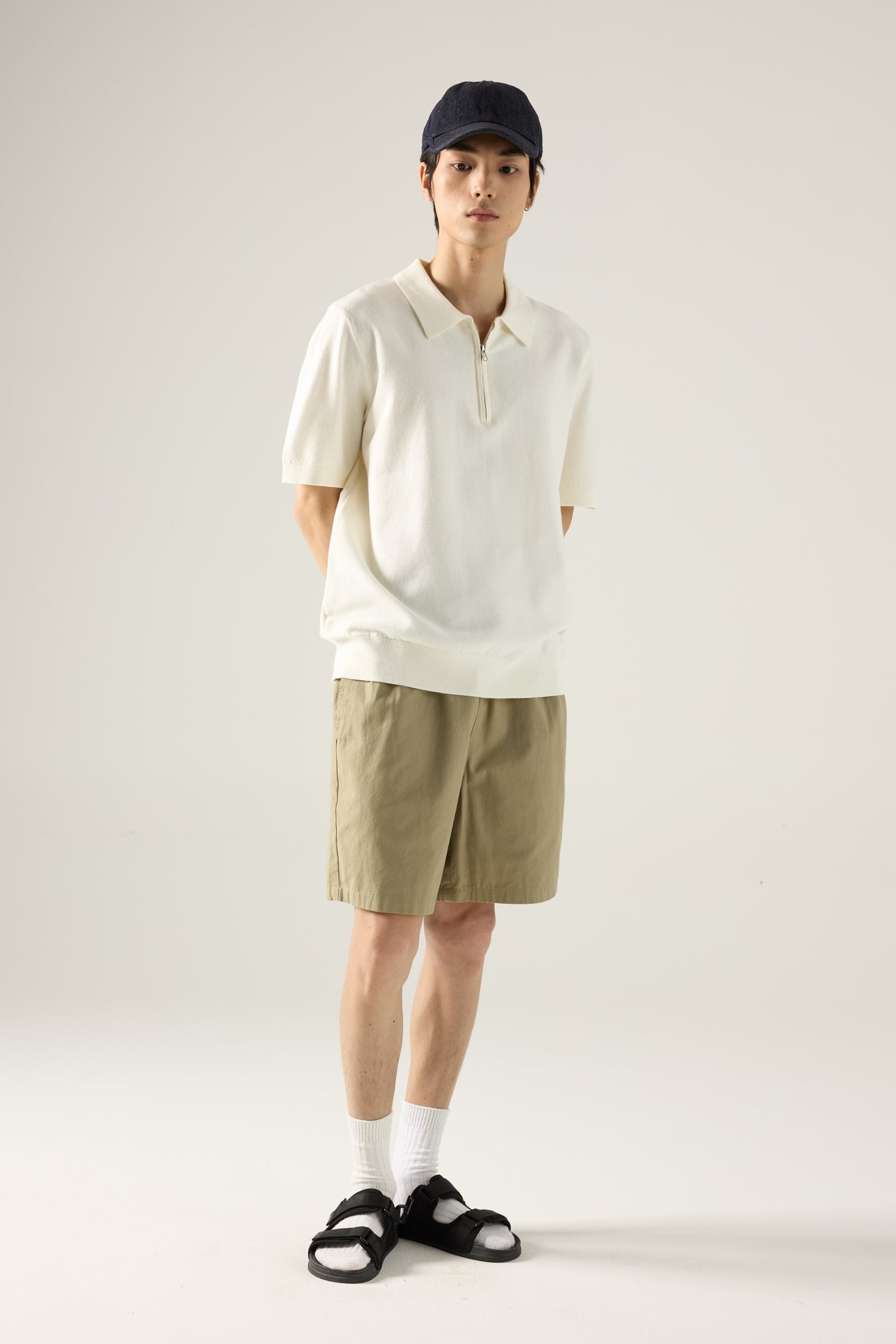 Elasticated Relaxed Shorts - Sage