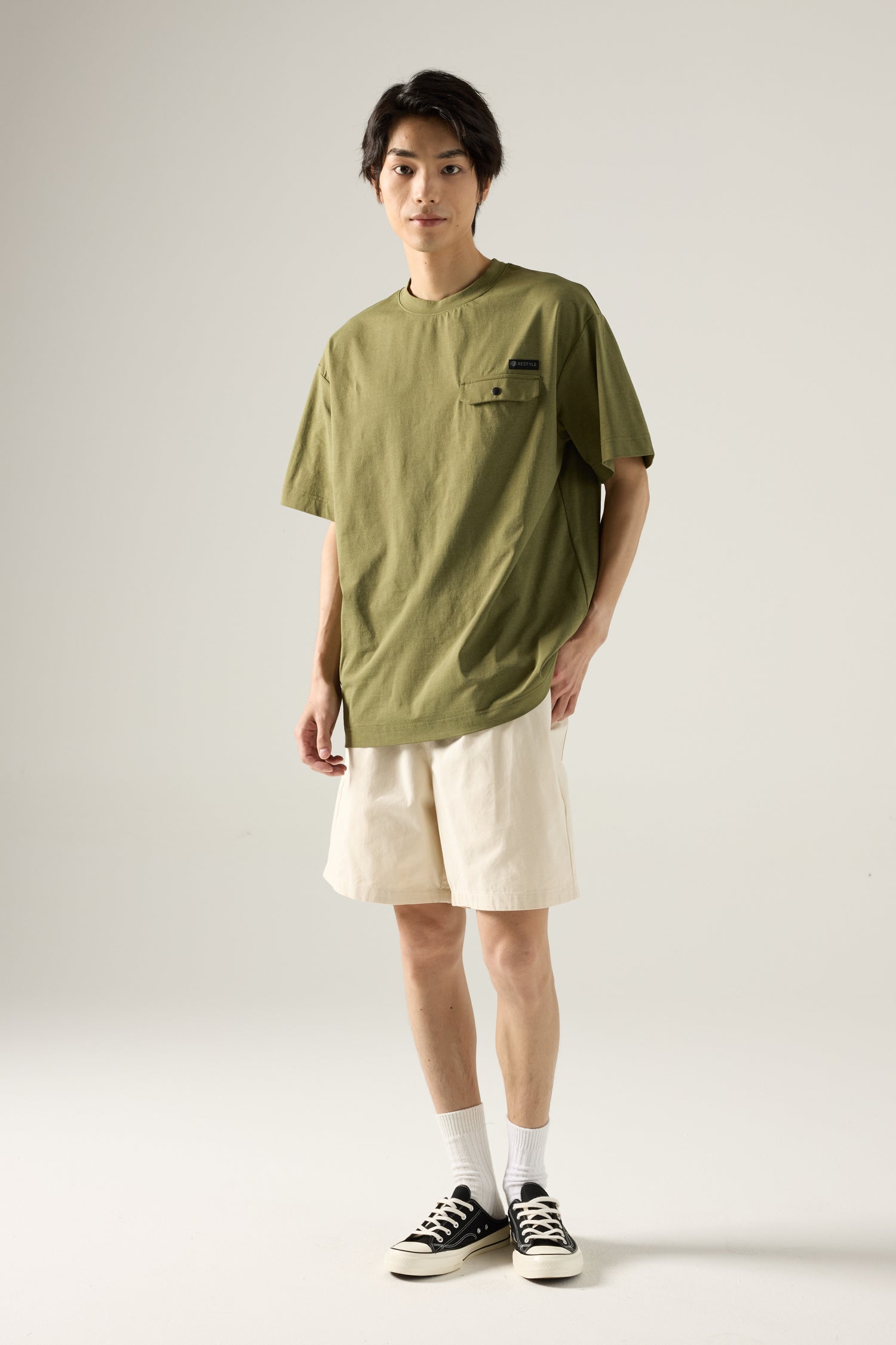 Elasticated Relaxed Shorts - Sand
