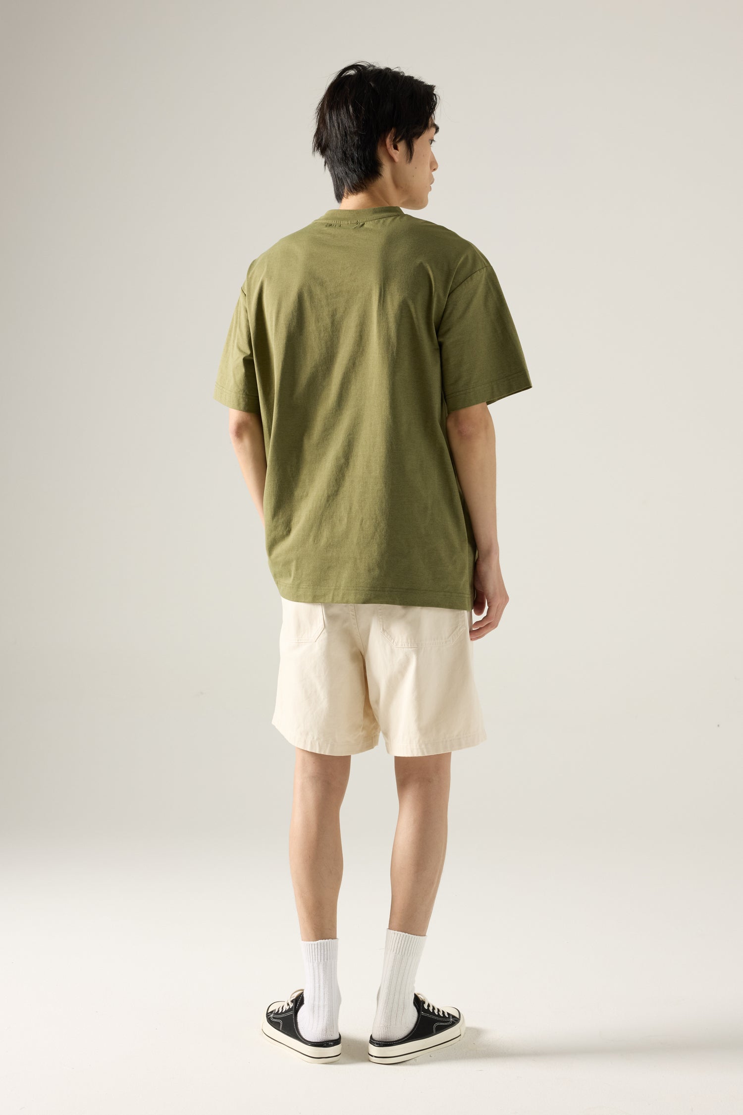 Elasticated Relaxed Shorts - Sand
