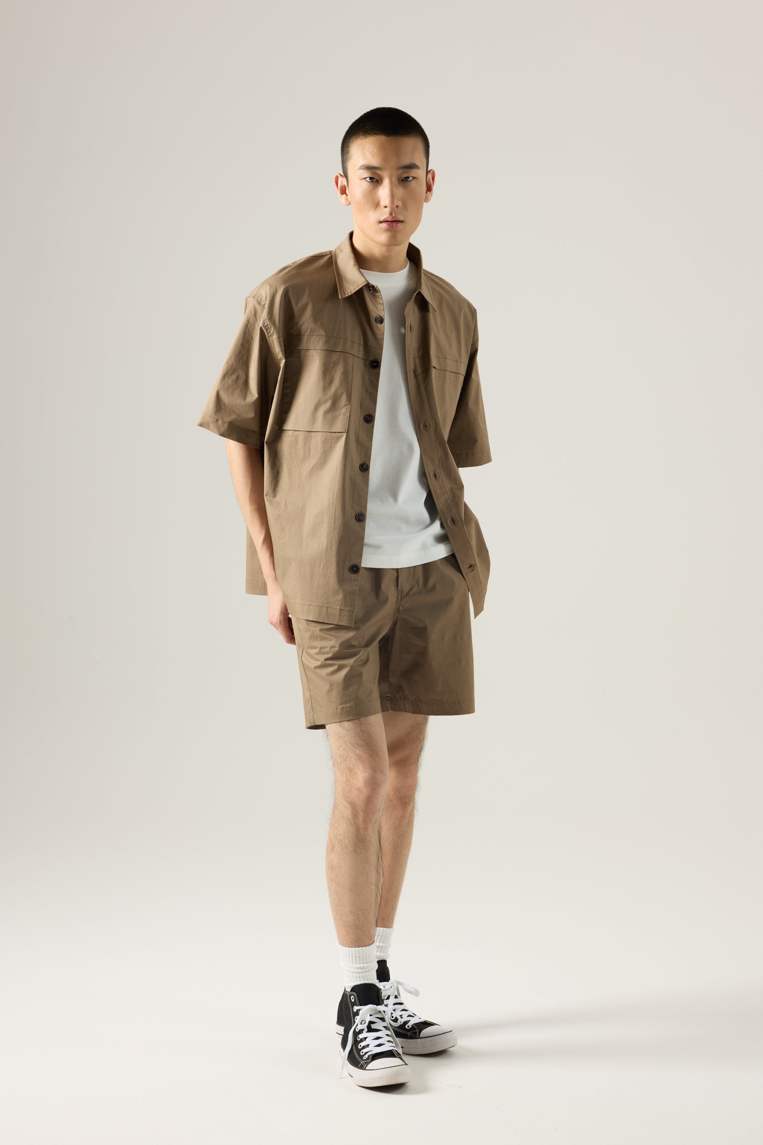 Casual Regular-Fit Bermudas - Cocoa