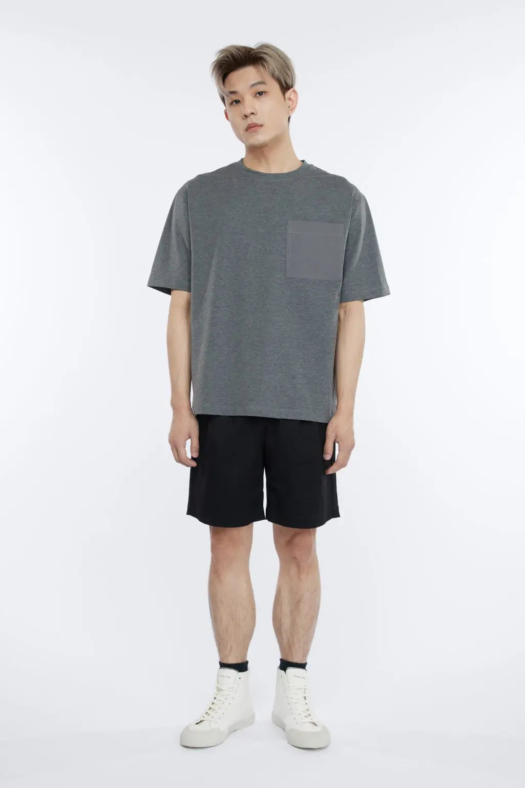 Oversized Jersey Patch Pocket Tee