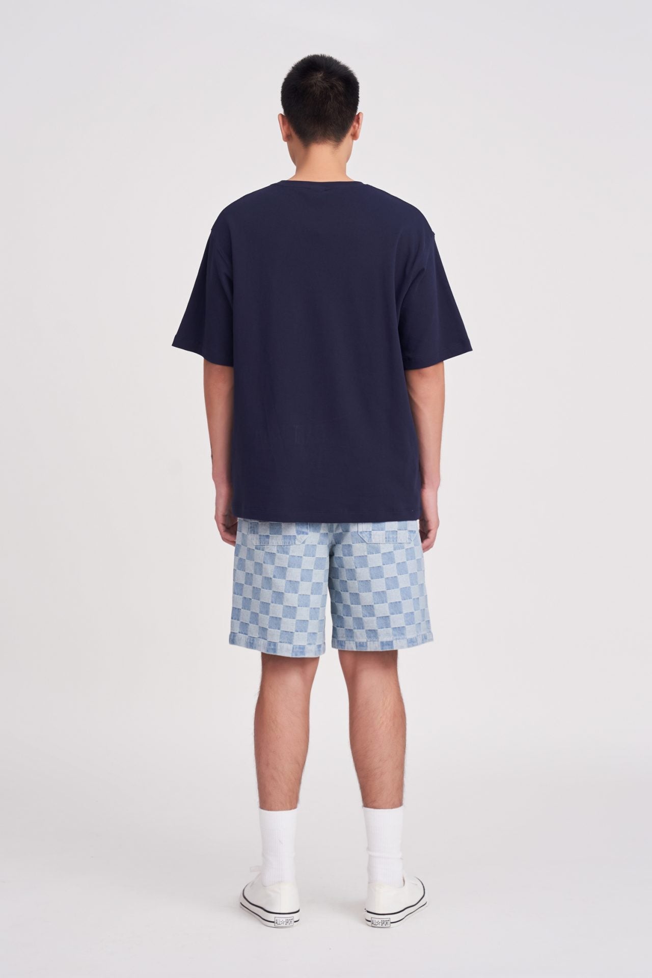 (B) Polycotton Jersey With Checkerboard Pocket Tee