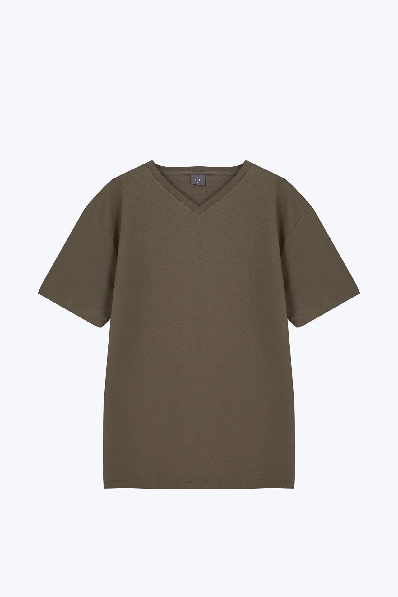 (A) Classic Regular-Fit V Neck Tee - Army Green