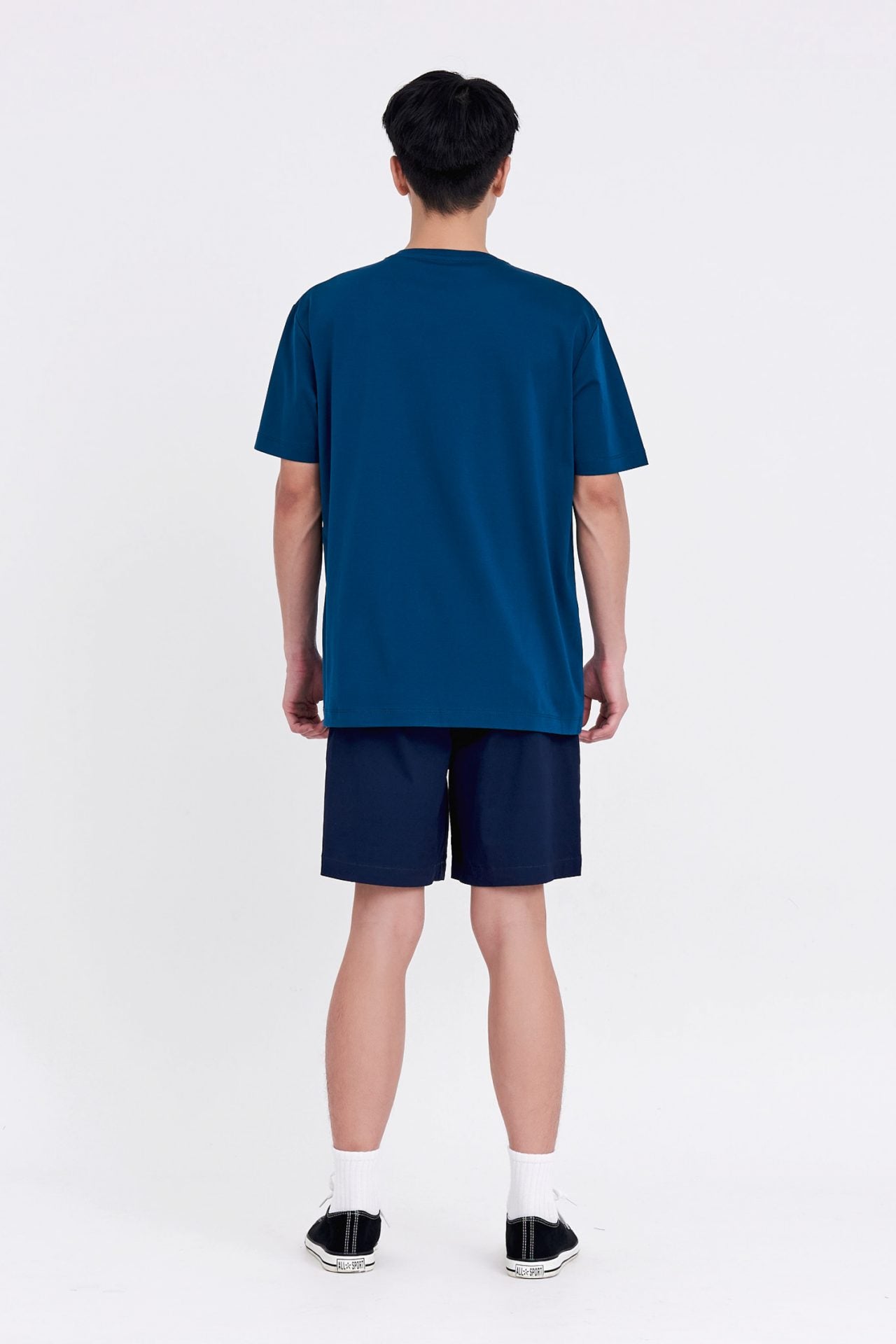 (A) Classic Regular-Fit V Neck Tee - Indigo
