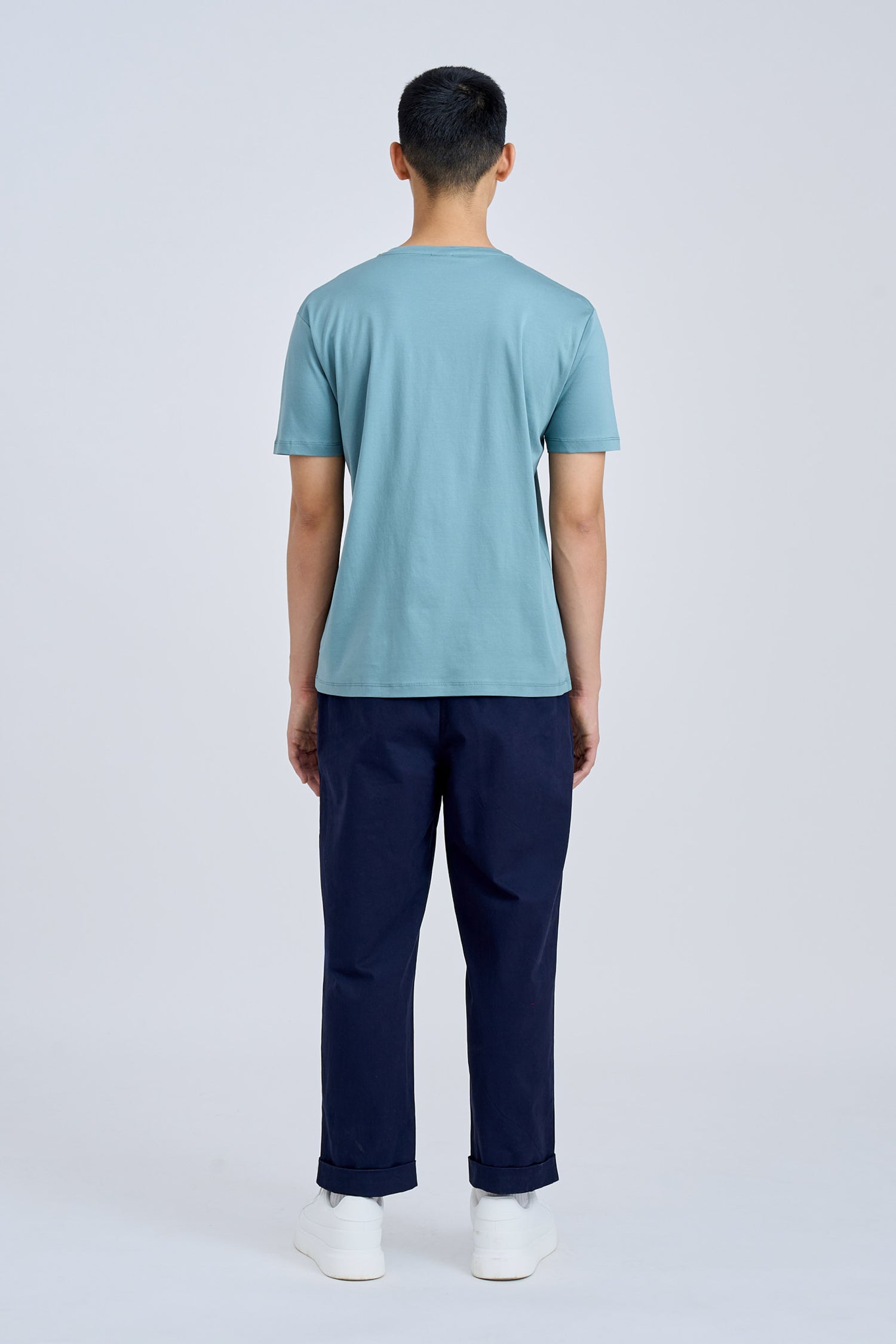 (A) Classic Regular-Fit V Neck Tee - Mediterranean