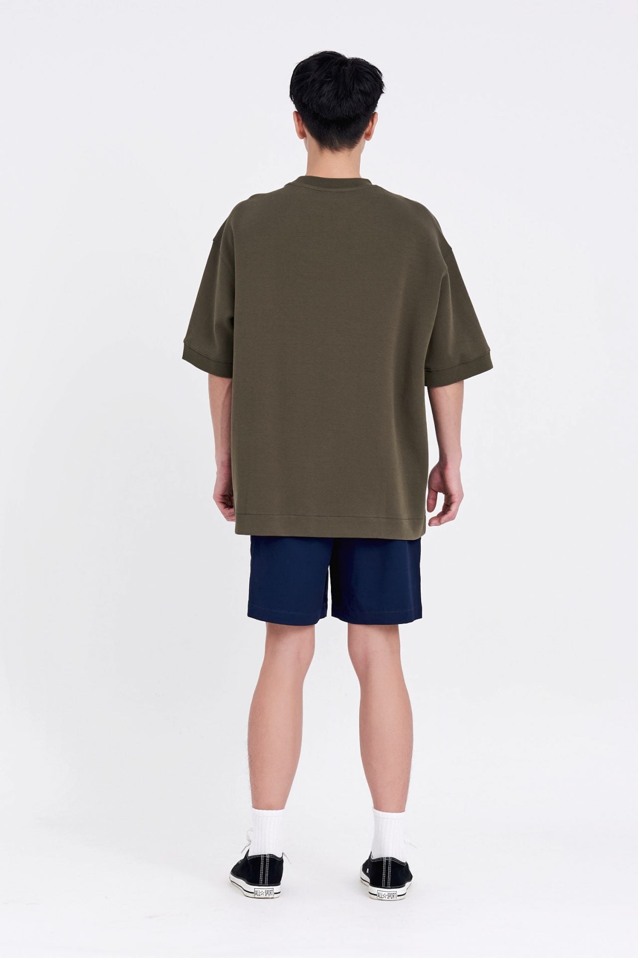 (C) Oversized Fit Heavyweight Tee - Army Green
