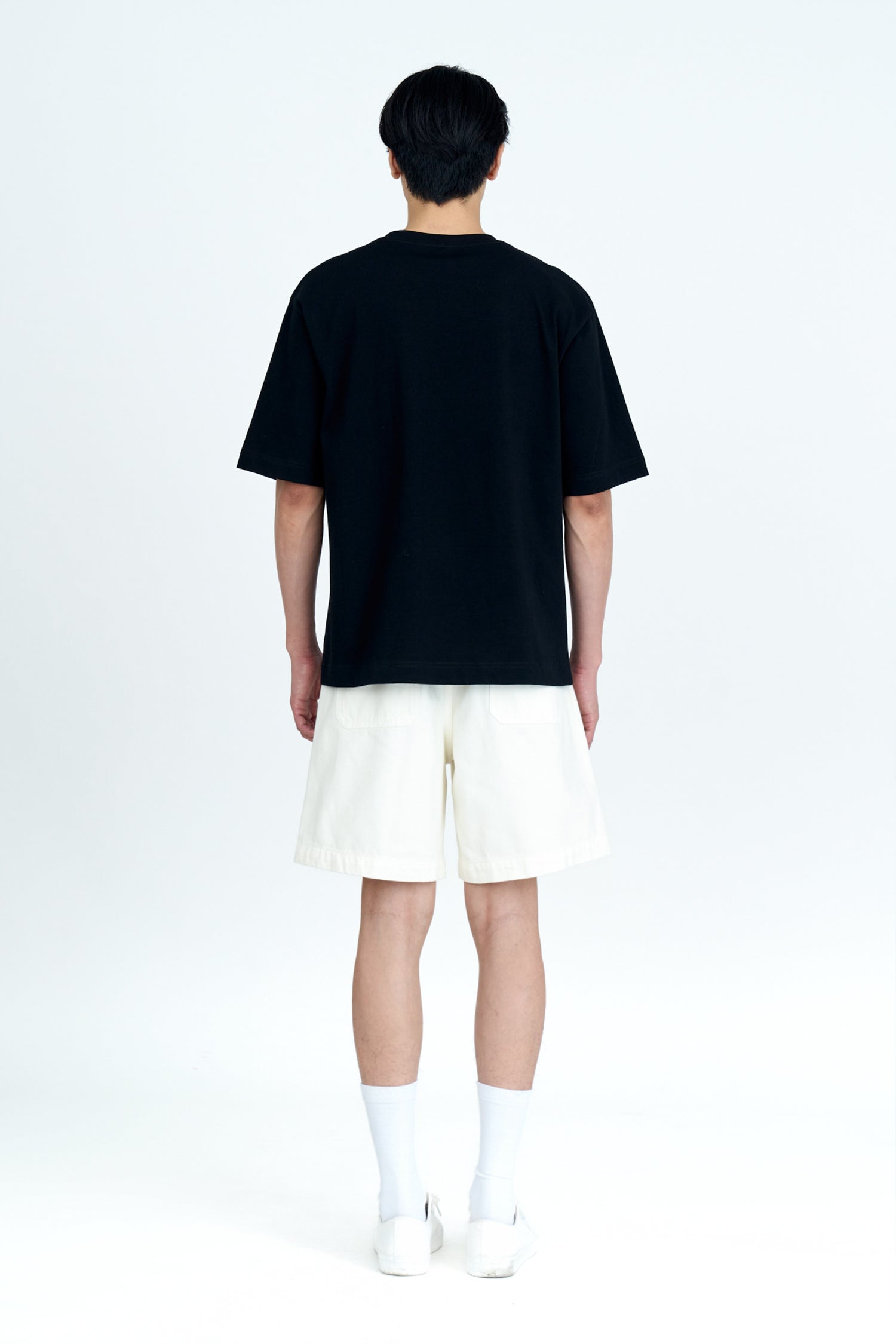 (C) Oversized Fit Heavyweight Tee - Black