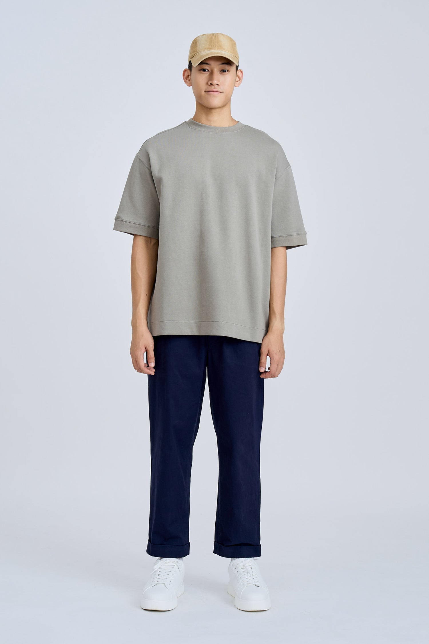 (C) Oversized Fit Heavyweight Tee - Gunmental