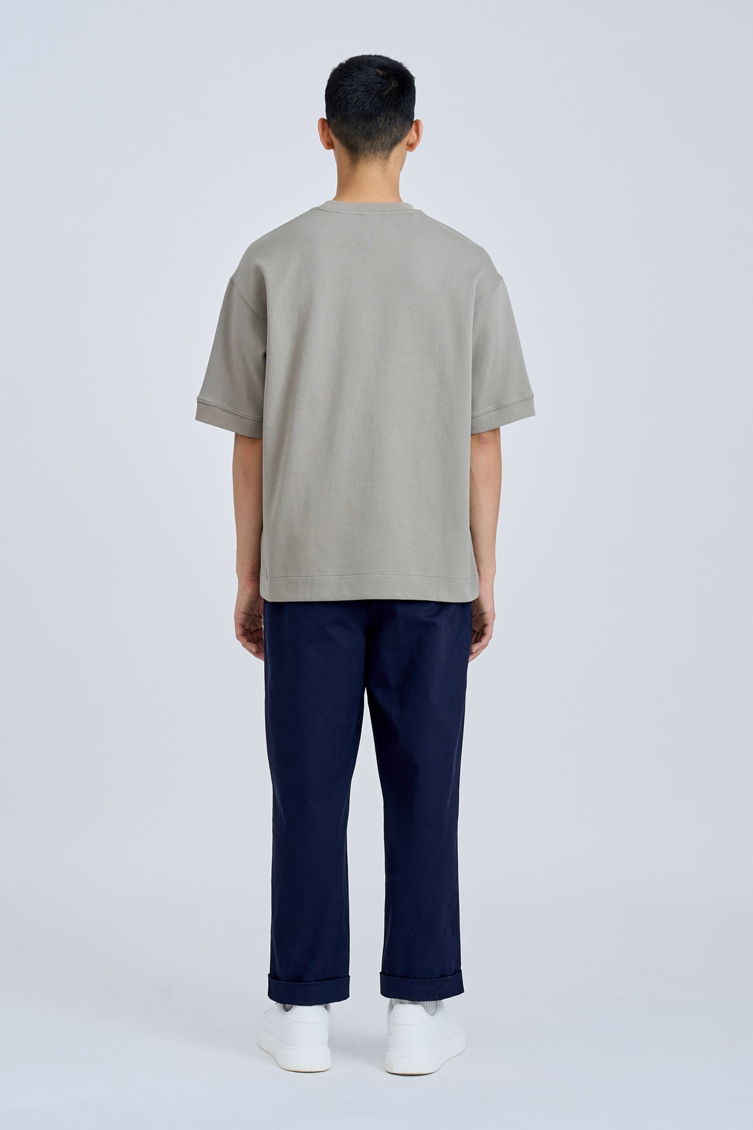 (C) Oversized Fit Heavyweight Tee - Gunmental