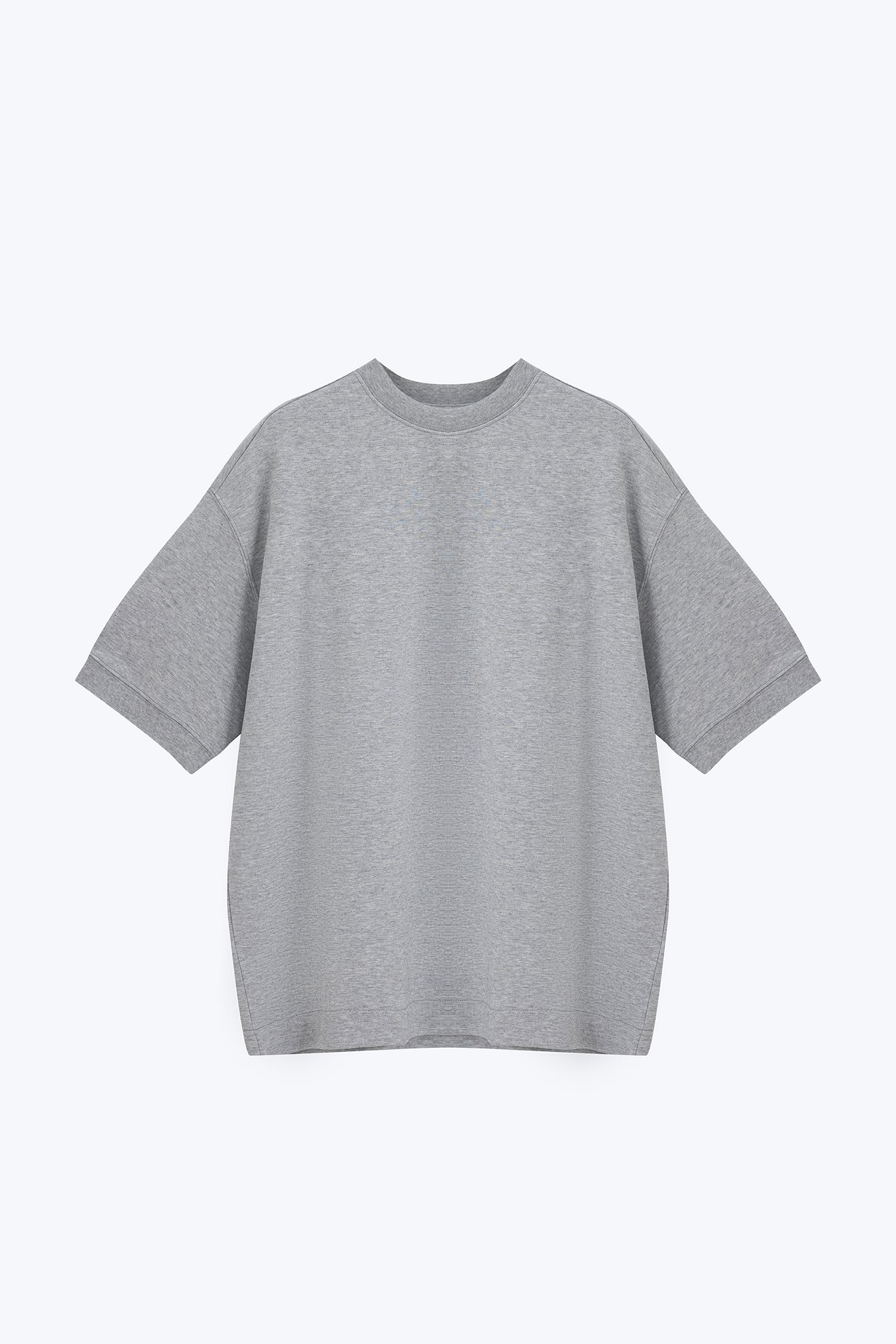 (C) Oversized Fit Heavyweight Tee - Heather Grey