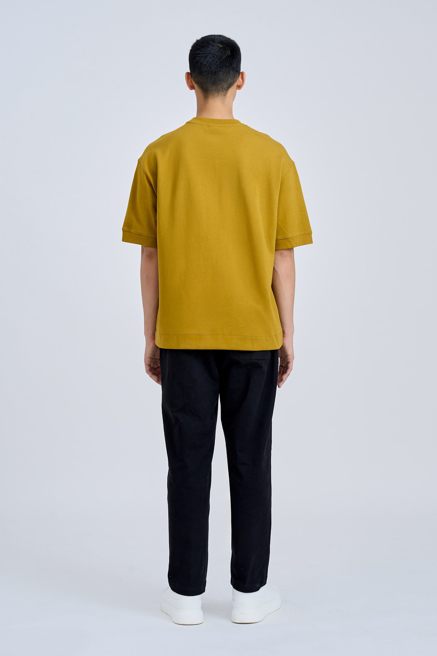 (C) Oversized Fit Heavyweight Tee - Khaki