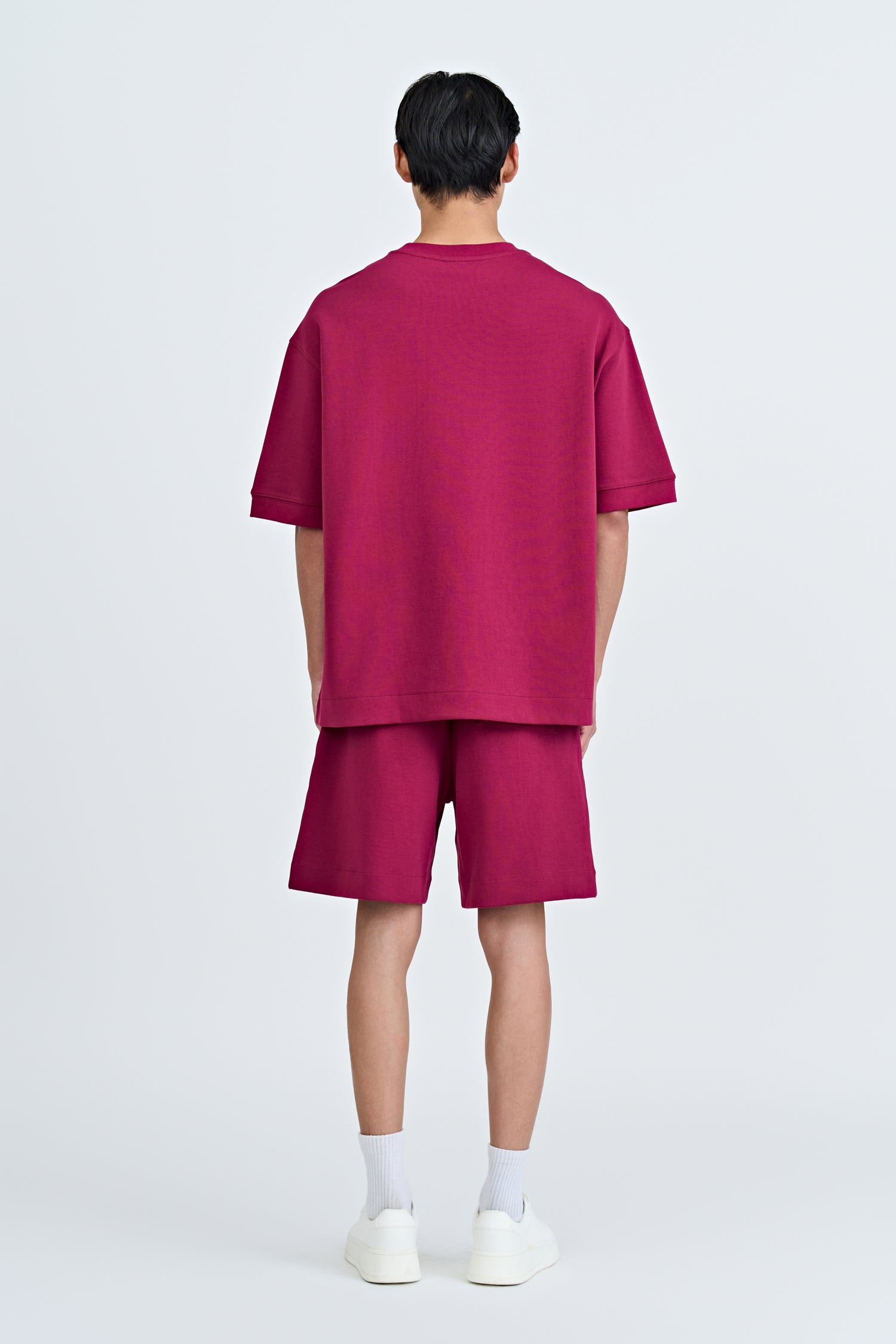 (C) Oversized Fit Heavyweight Tee - Plum