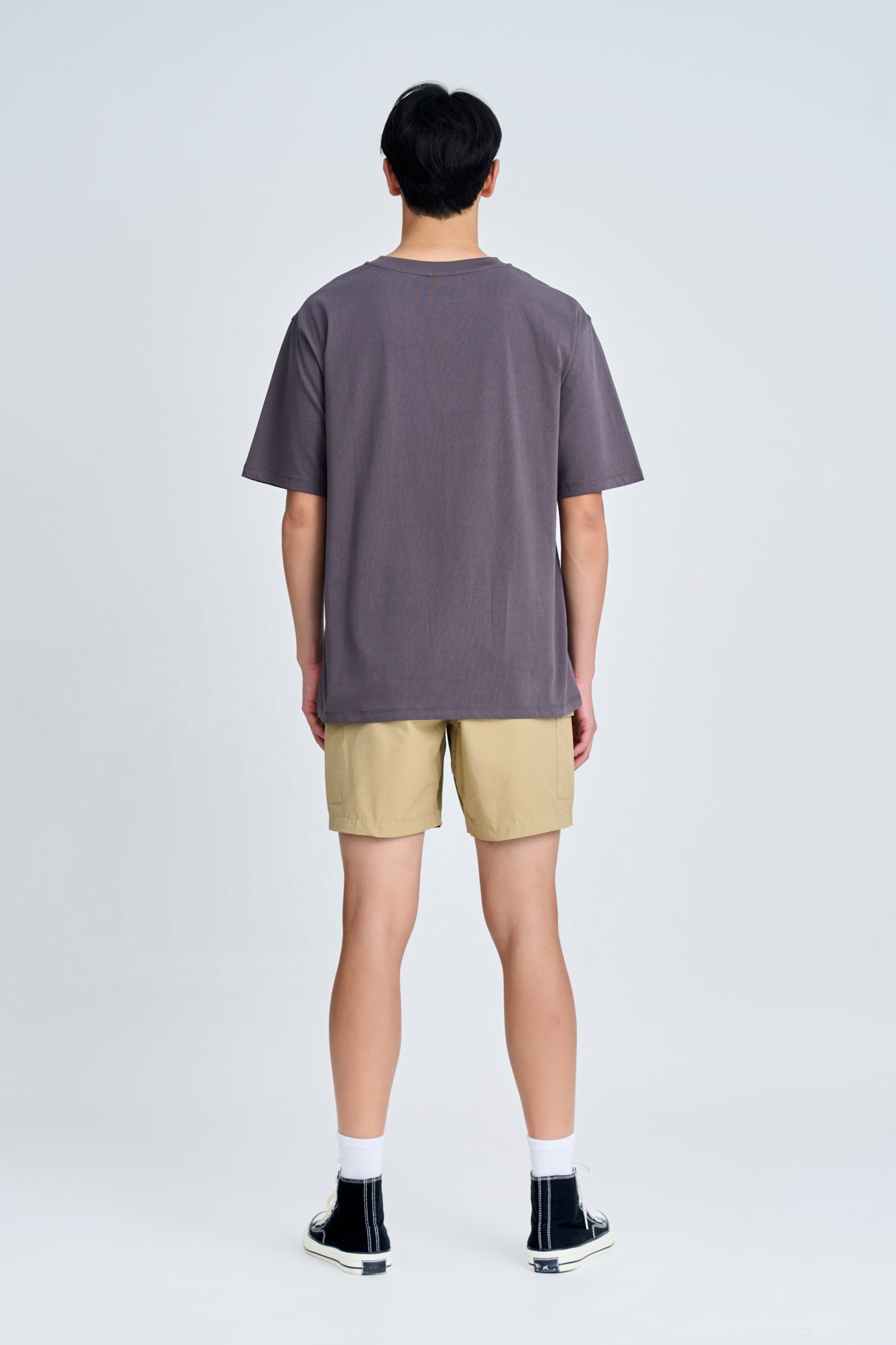 Flapped Patch Pocket Tee - Charcoal