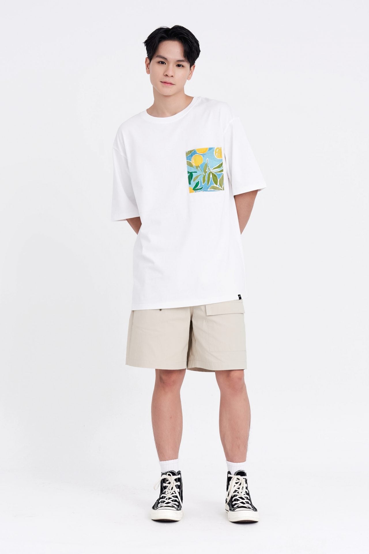 Jersey "Amalfi Lemon Gardens" Graphic Patch Pocket Tee