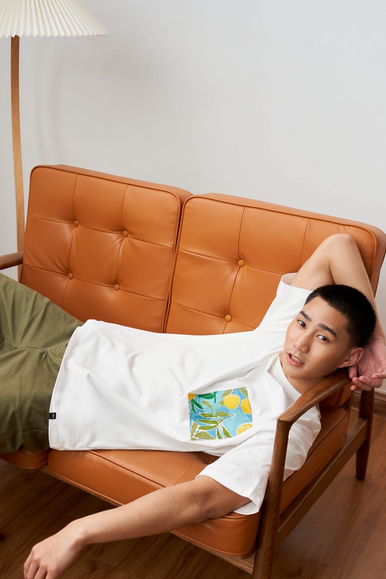 Jersey "Amalfi Lemon Gardens" Graphic Patch Pocket Tee