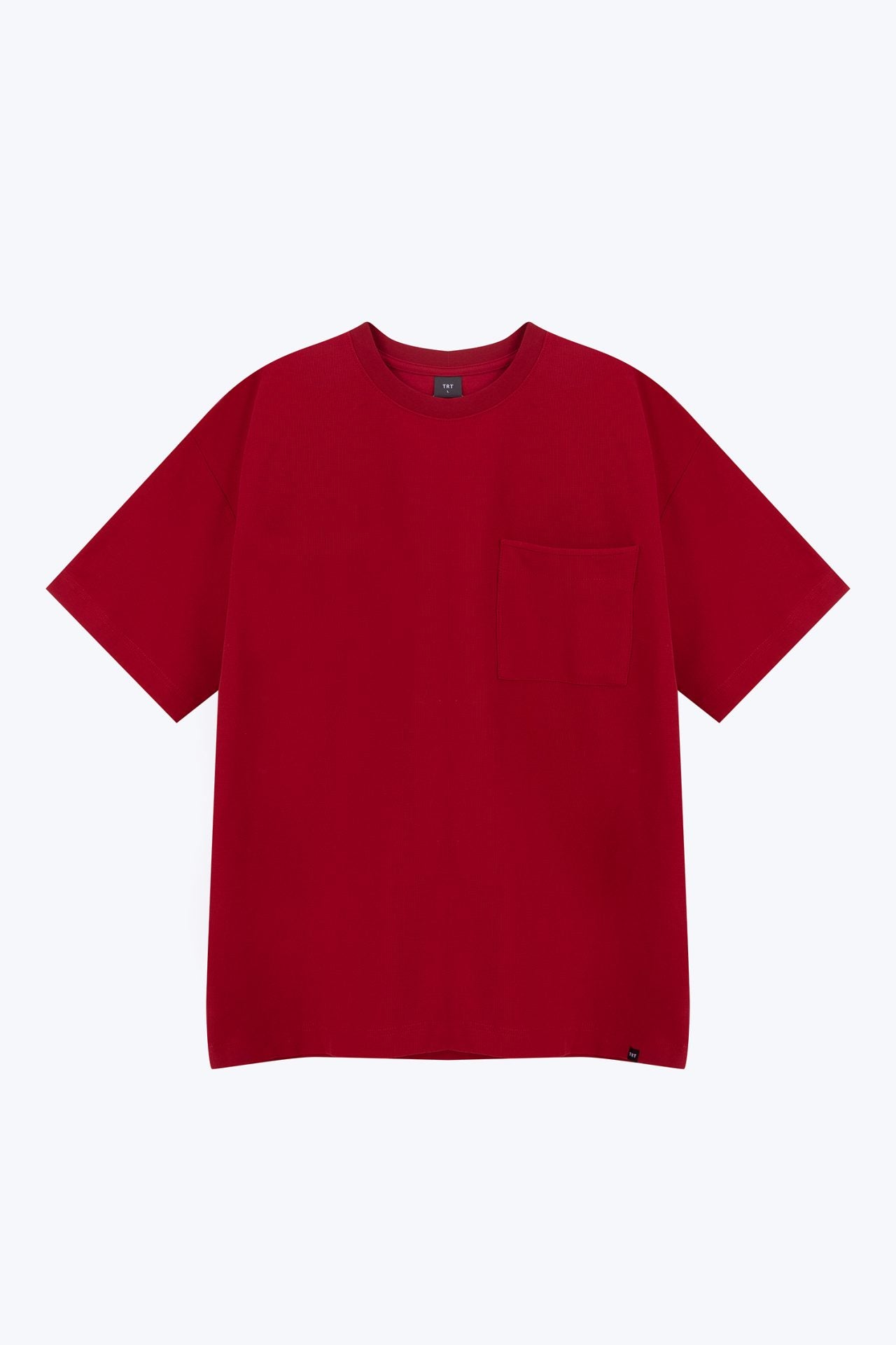 (C) Oversized Waffle Jersey Tee - Carmine