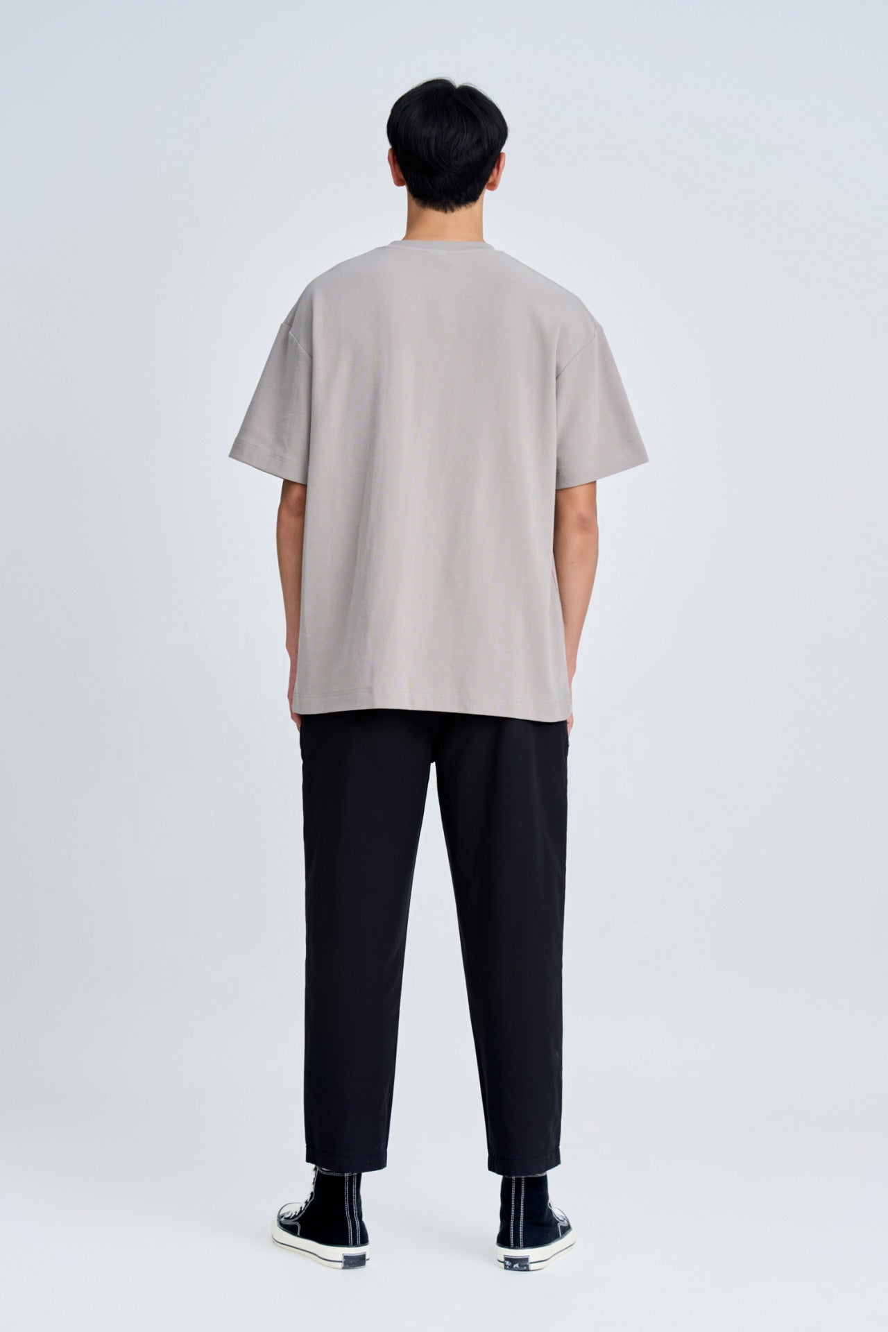 (C) Oversized Waffle Jersey Tee - Taupe