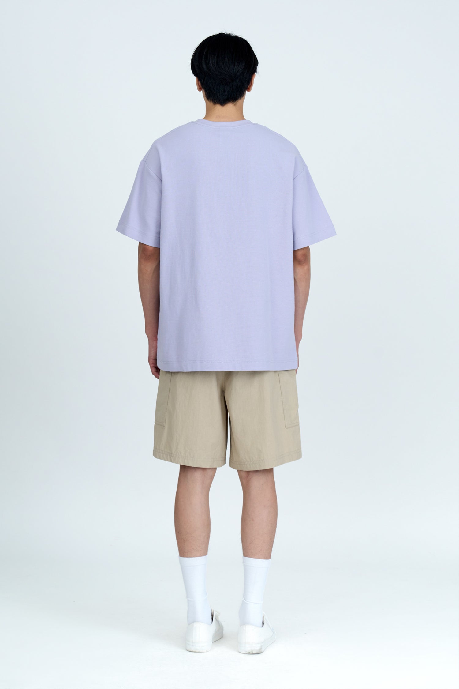(C) Oversized Waffle Jersey Tee - Lilac
