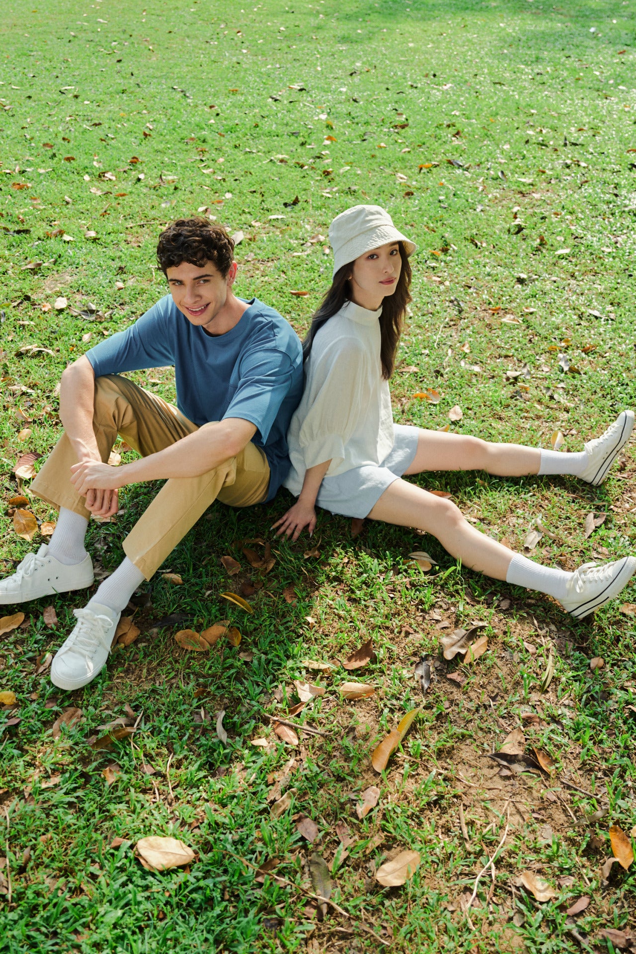 (B) Classic Relaxed-Fit Crew Neck Tee - Azure