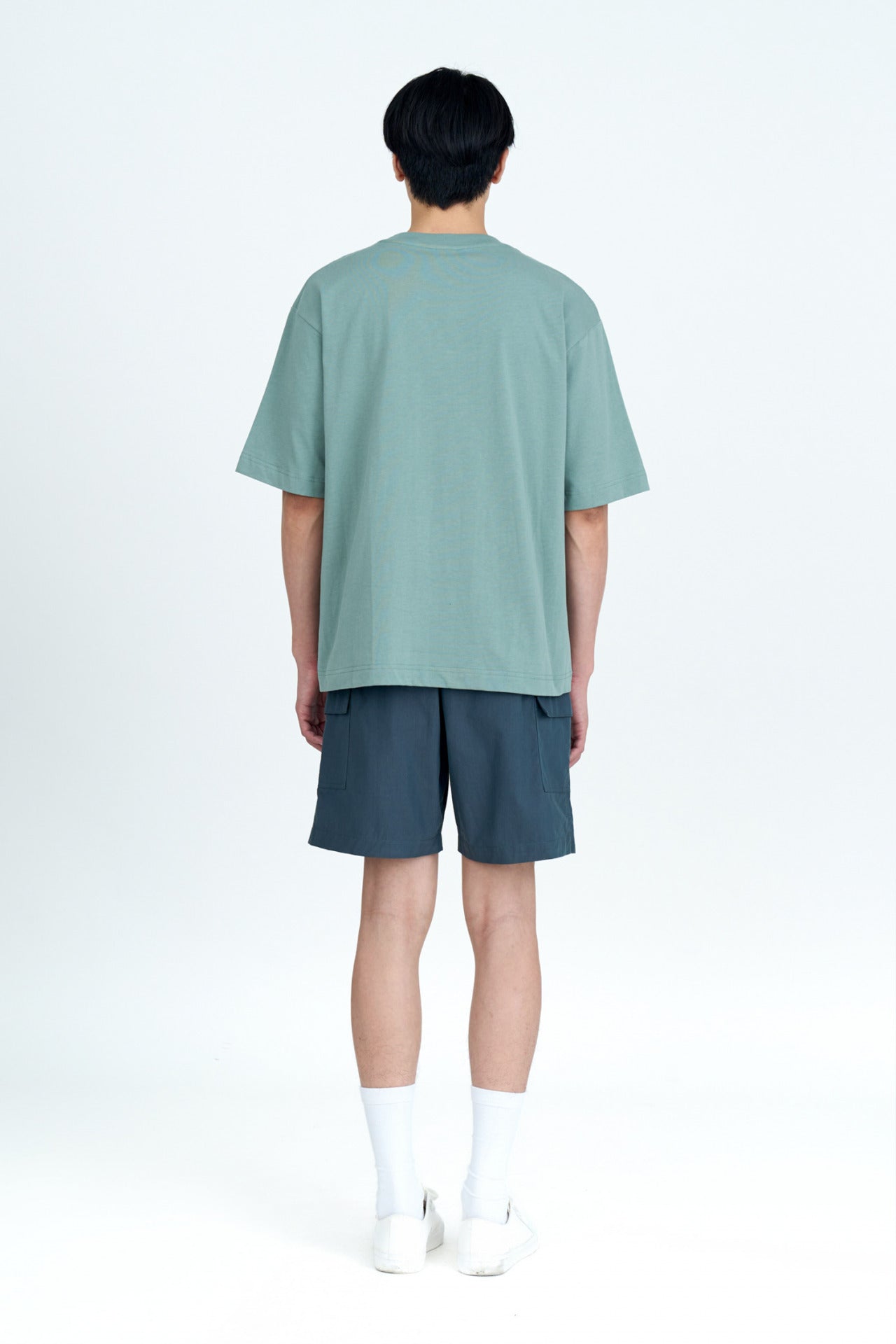 (B) Classic Relaxed-Fit Crew Neck Tee - Moss