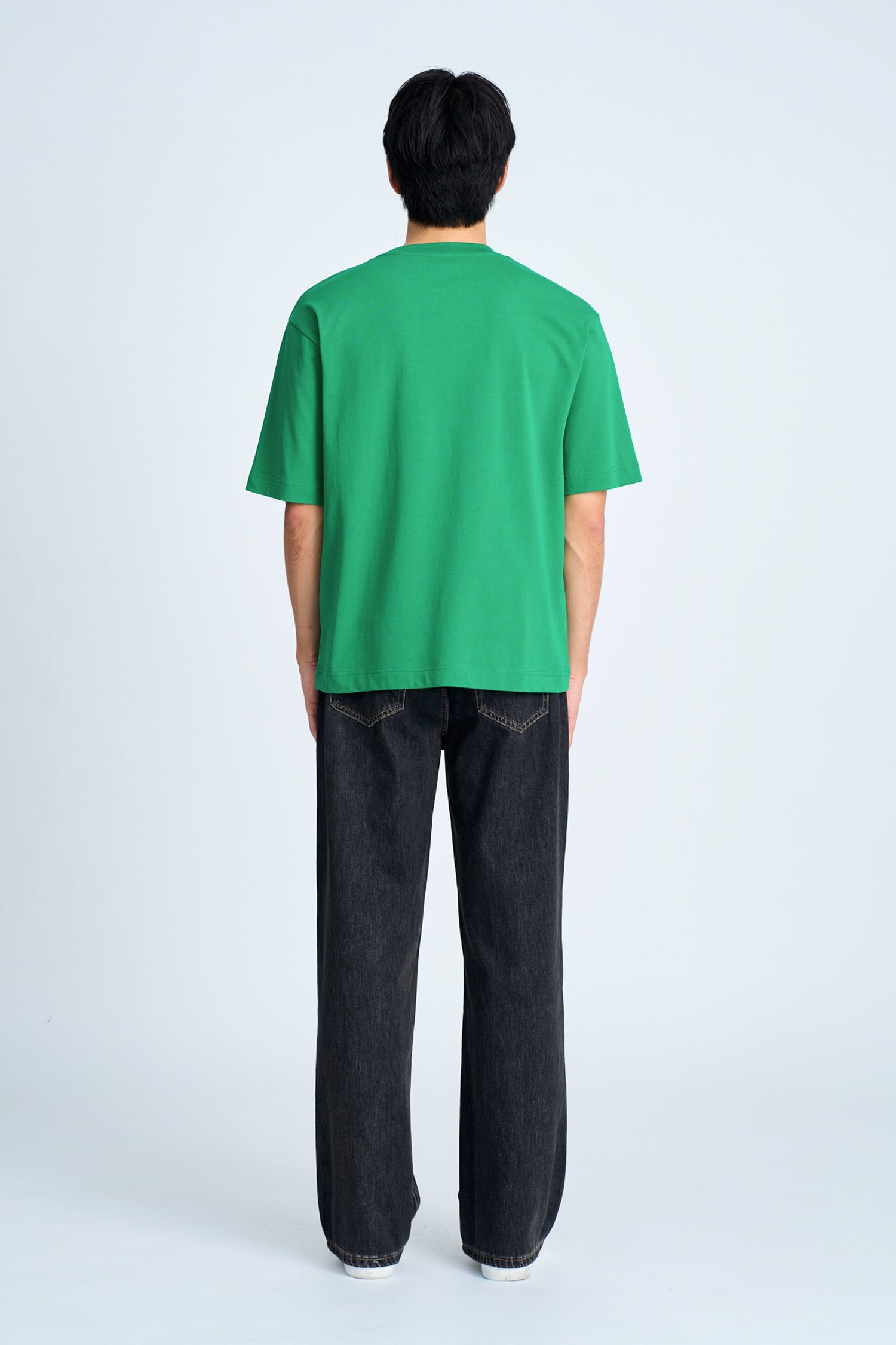 (B) Classic Relaxed-Fit Crew Neck Tee - Emerald Green