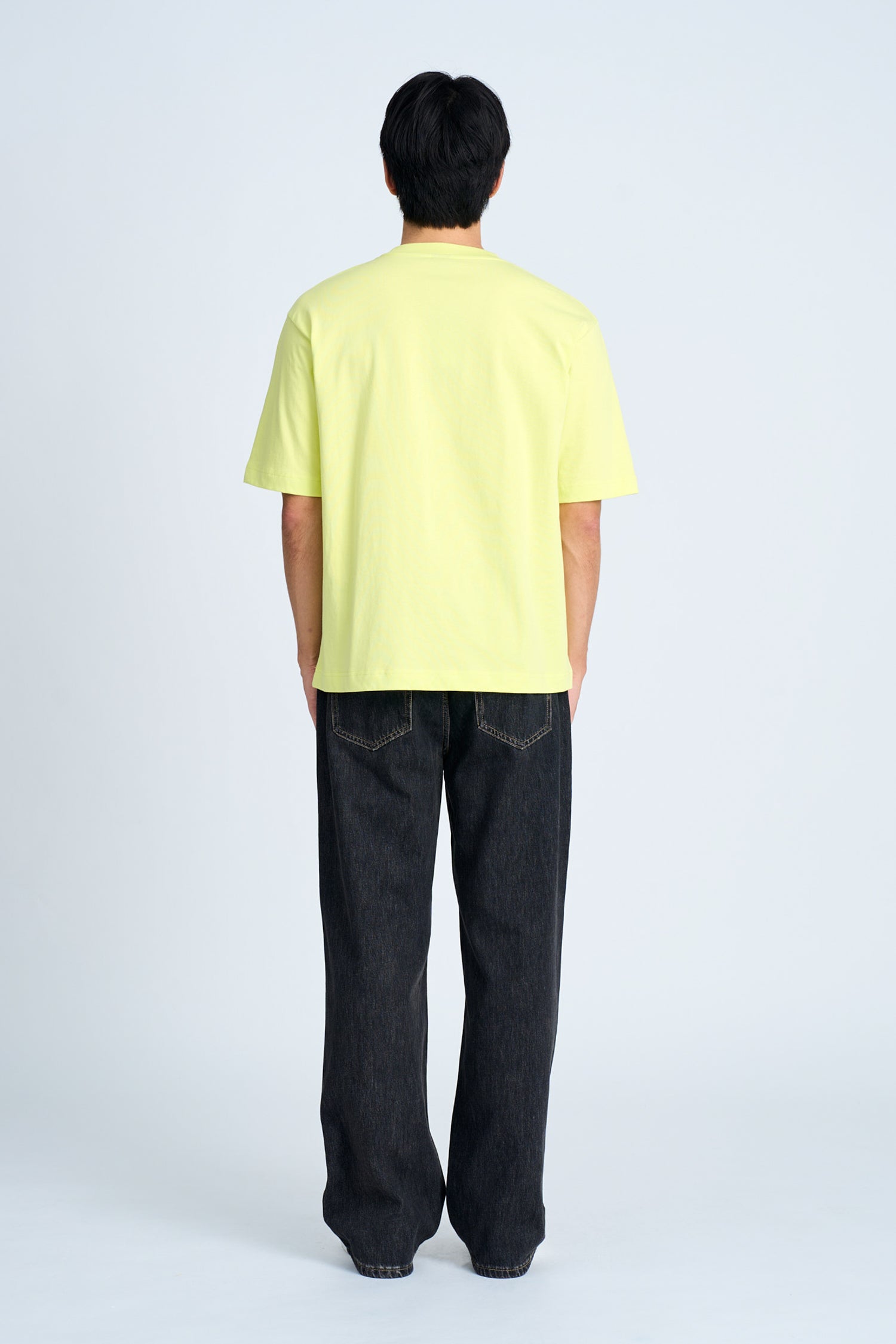 (B) Classic Relaxed-Fit Crew Neck Tee - Lemon