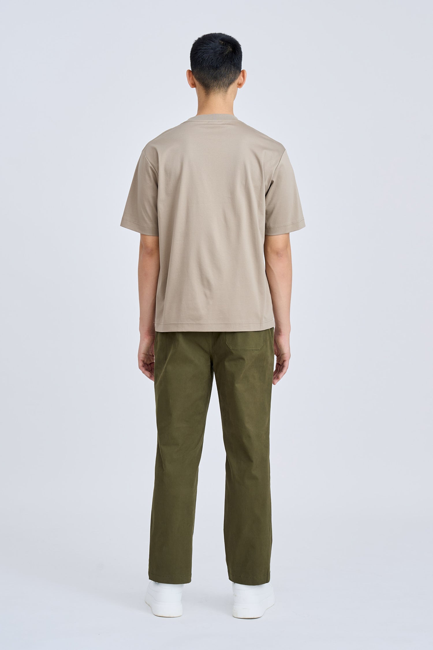 (B) Classic Relaxed-Fit Crew Neck Tee - Sand