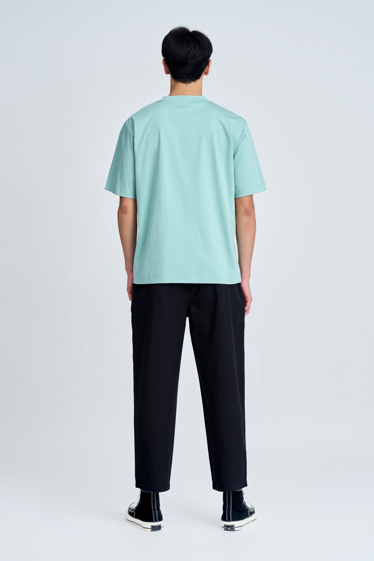 (A) Essential Crew Neck Tee - Milk Green
