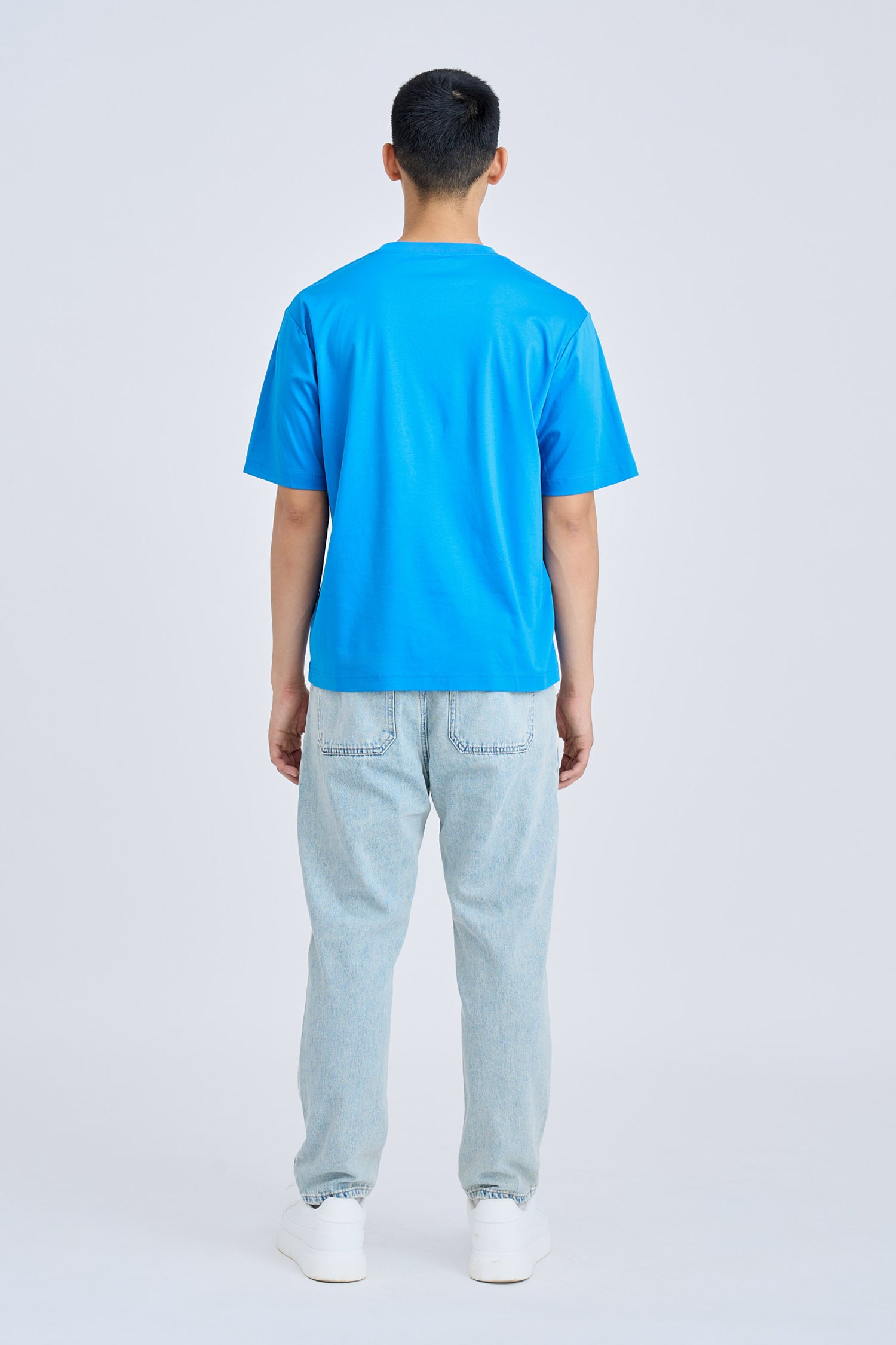 (A) Essential Crew Neck Tee - Cobalt