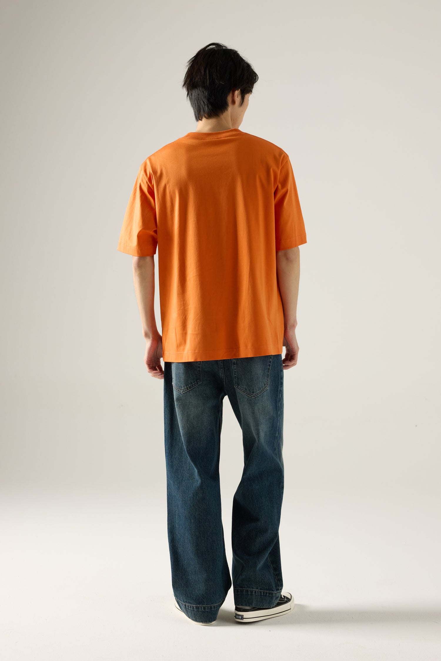 (A) Essential Crew Neck Tee - Orange