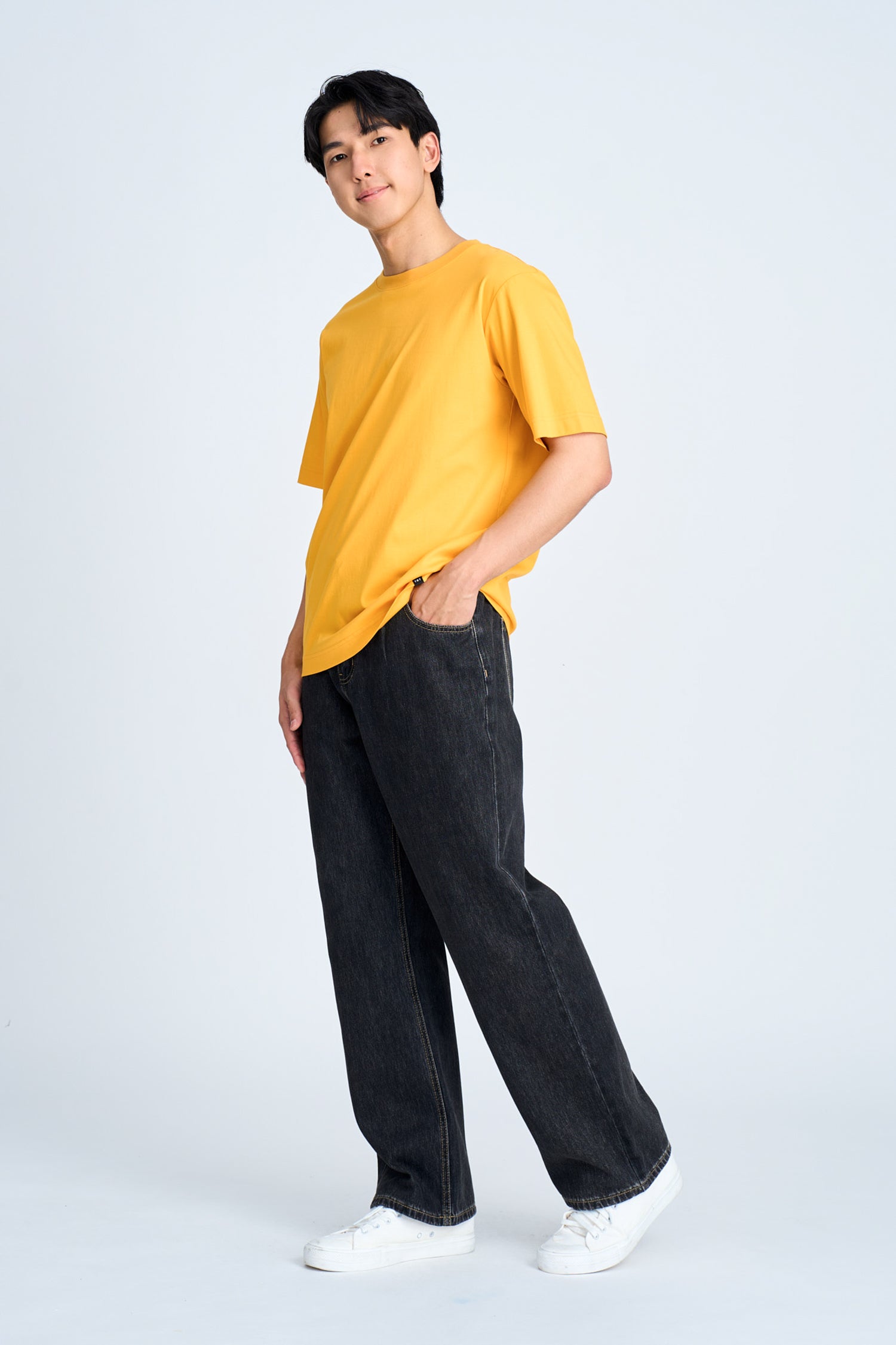 (A) Essential Crew Neck Tee - Sunray