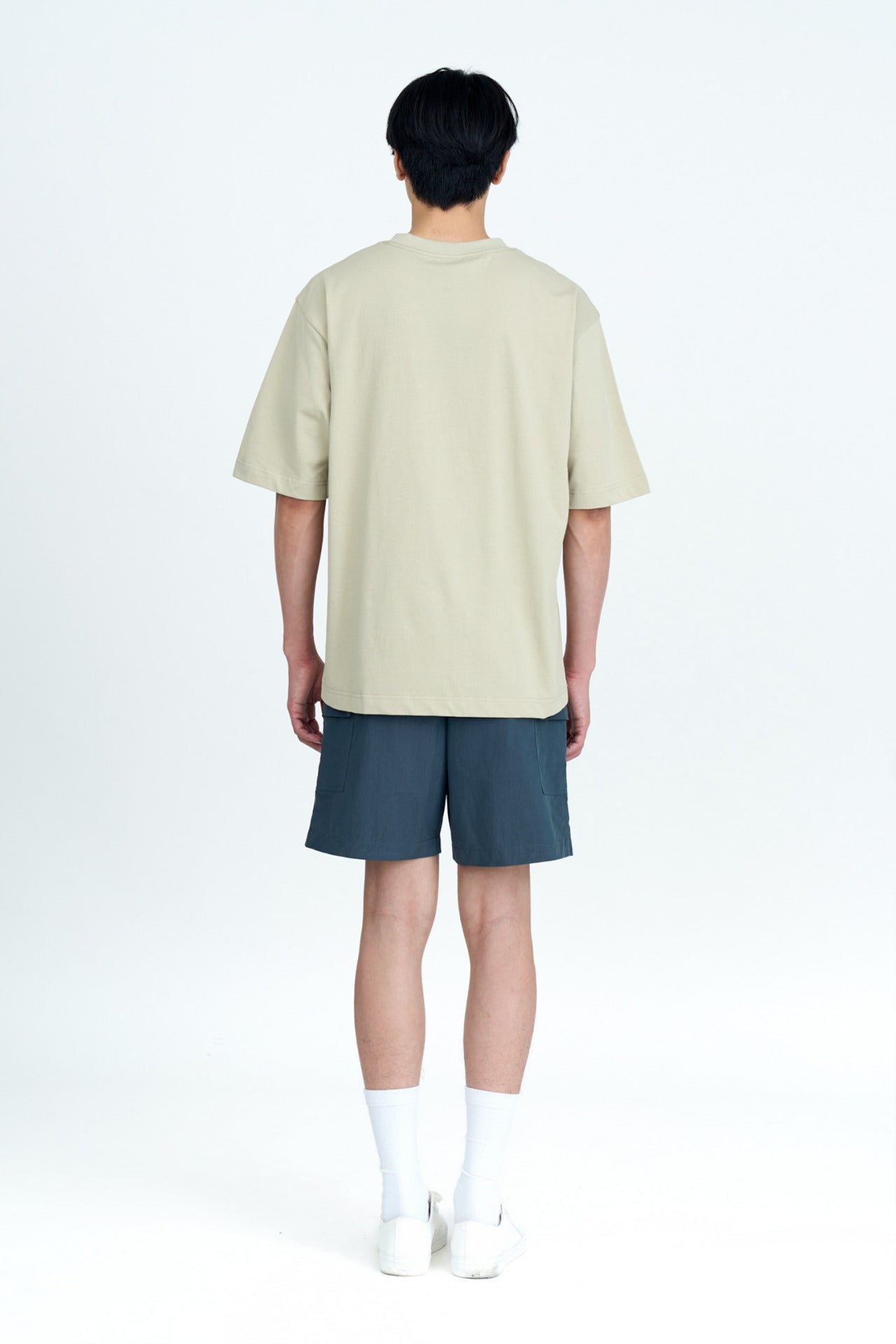 (B) Relaxed-fit Patch Pocket Tee - Sage
