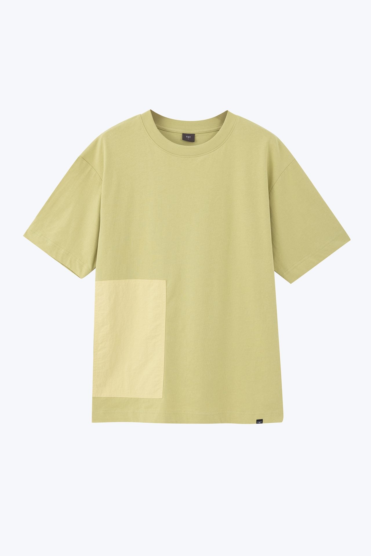 (B) Contrast Patch Pocket Tee - Apple Green