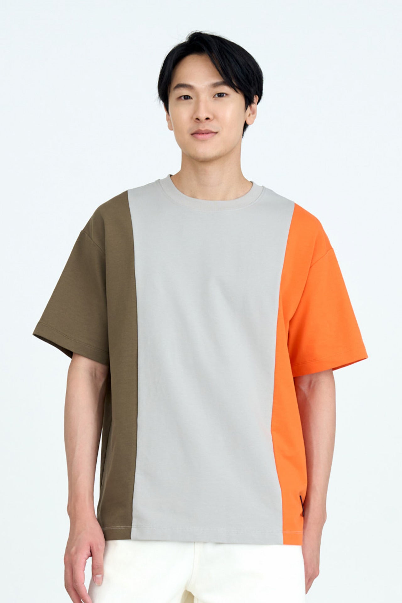 (C) Polycotton Jersey Colour Block Tee