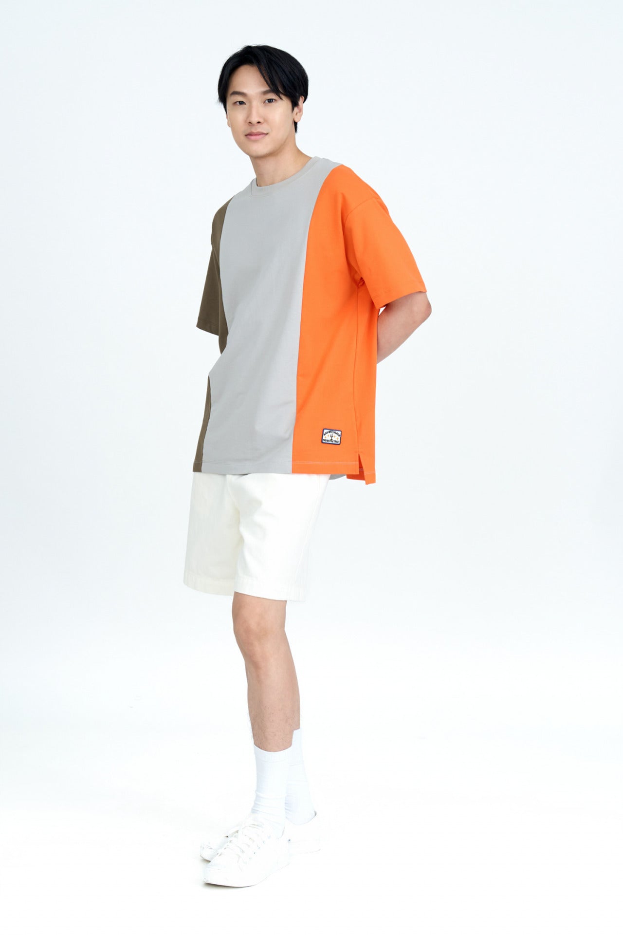 (C) Polycotton Jersey Colour Block Tee