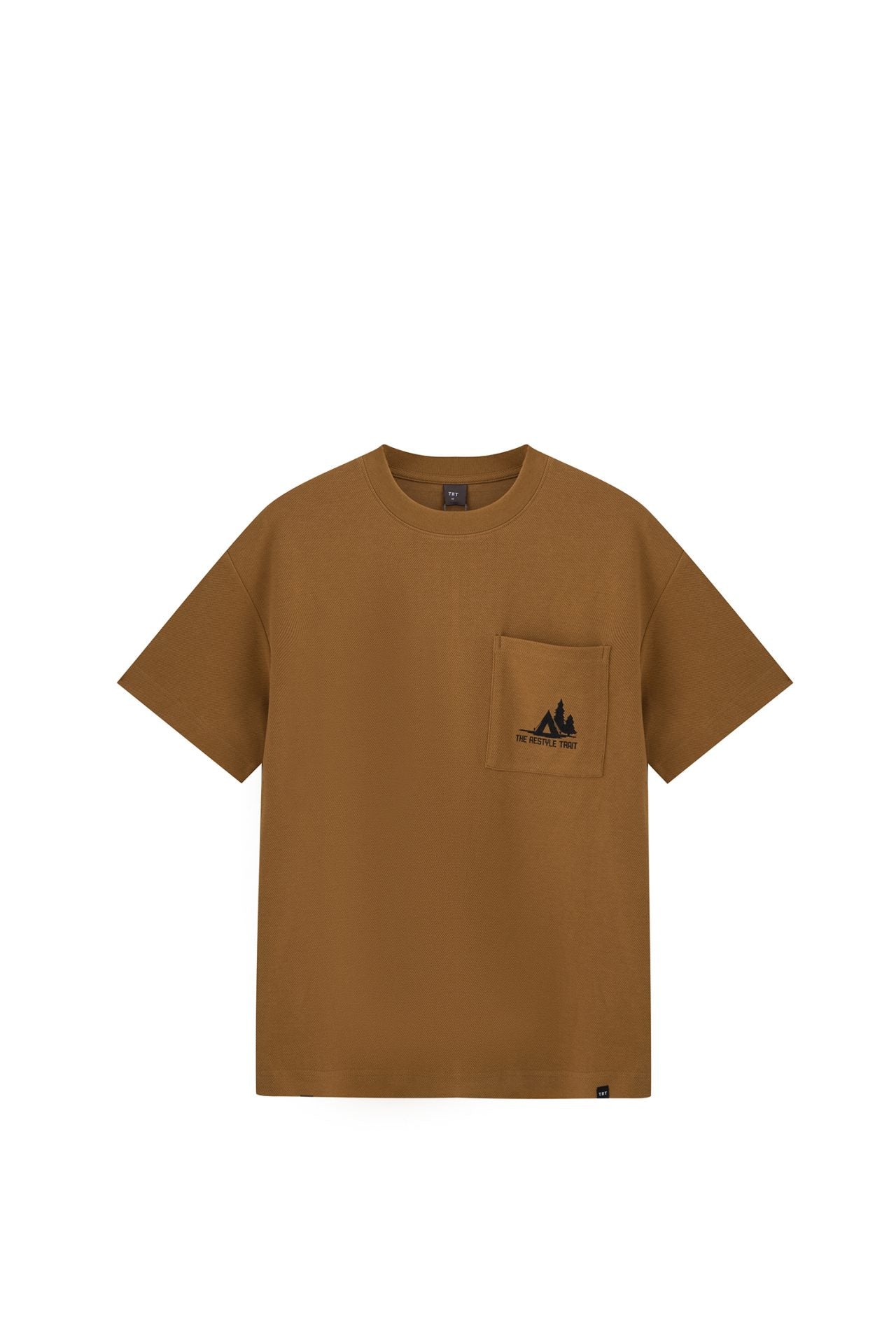 (C) Mountain Embroidery Patch Pocket Tee