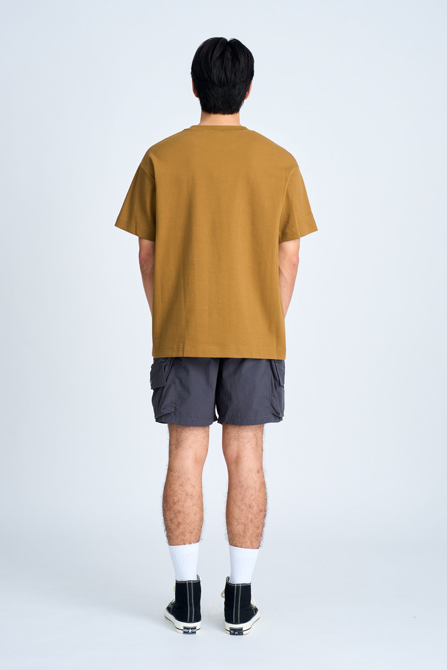 (C) Mountain Embroidery Patch Pocket Tee