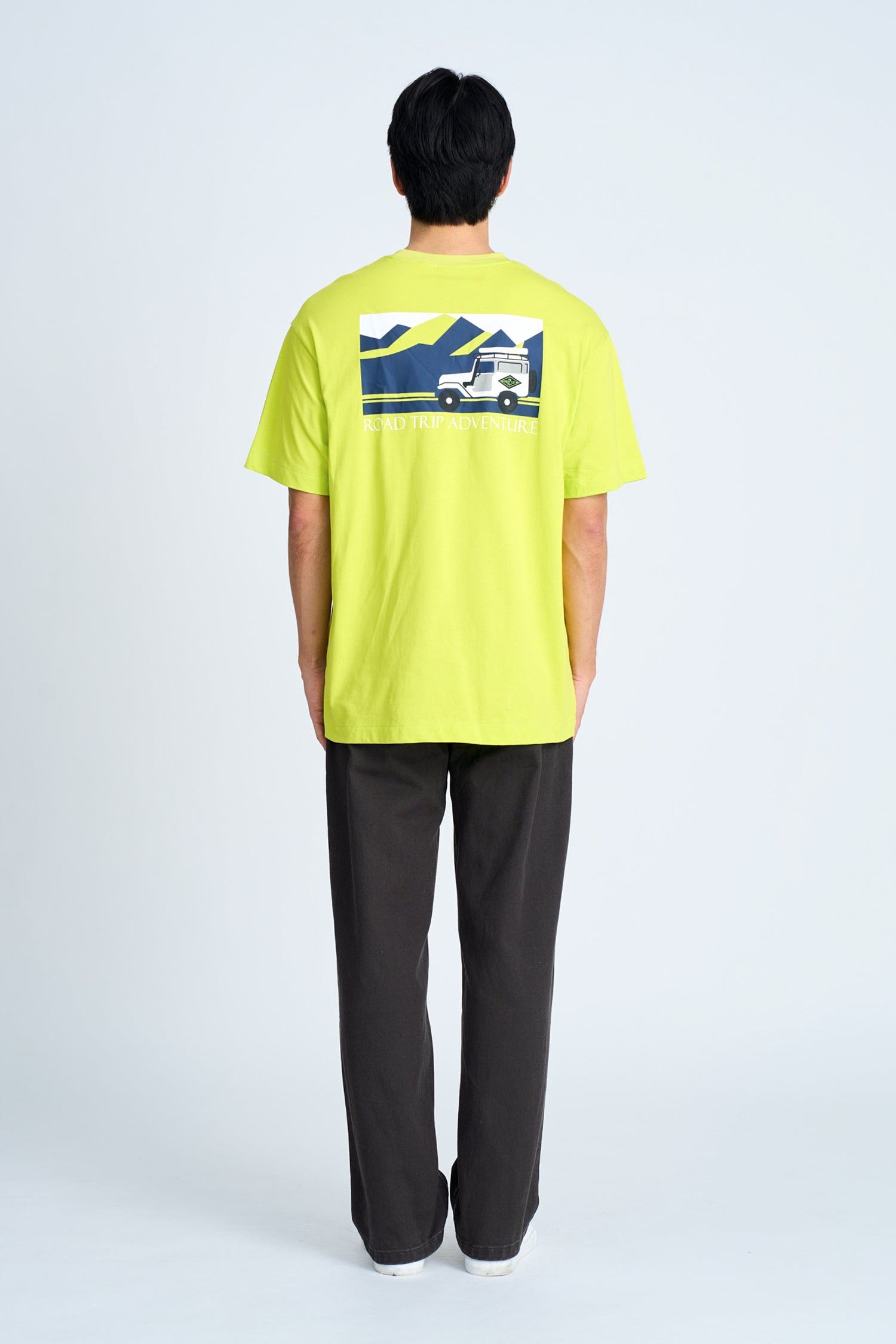 Road Trip Adventure Graphic Tee - Neon Yellow
