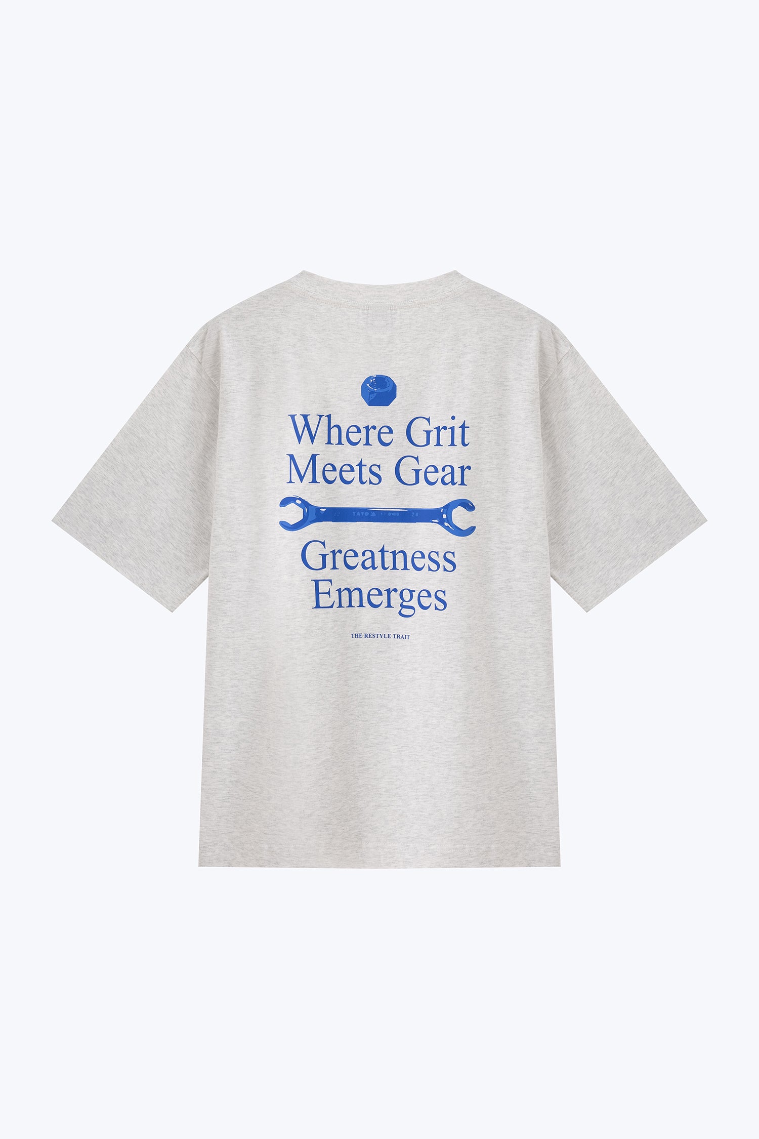 Jersey "Grit Meets Gear" Graphic Tee - Heather Grey