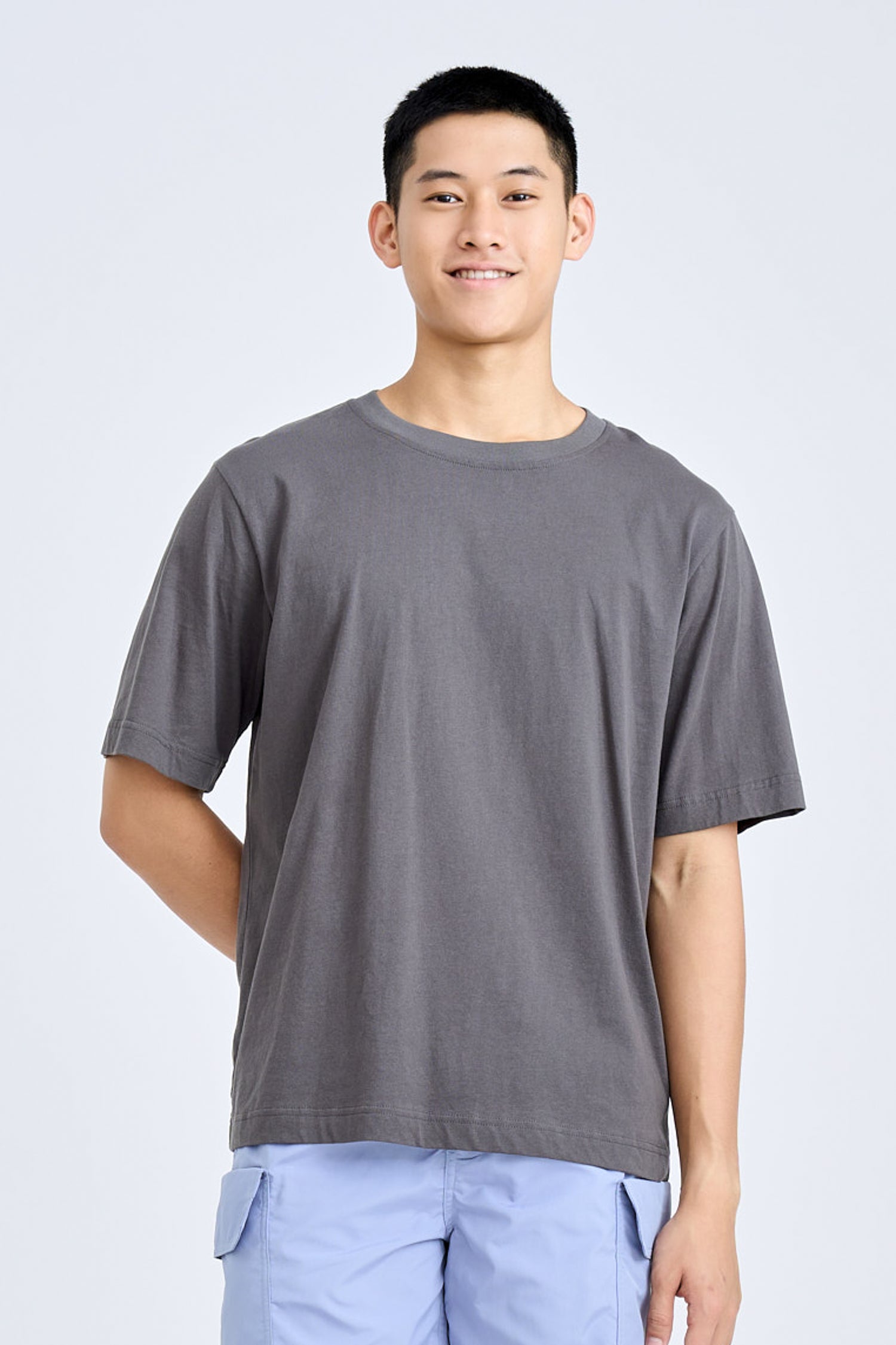 Jersey "Strength Forged In Steel" Graphic Tee - Charcoal