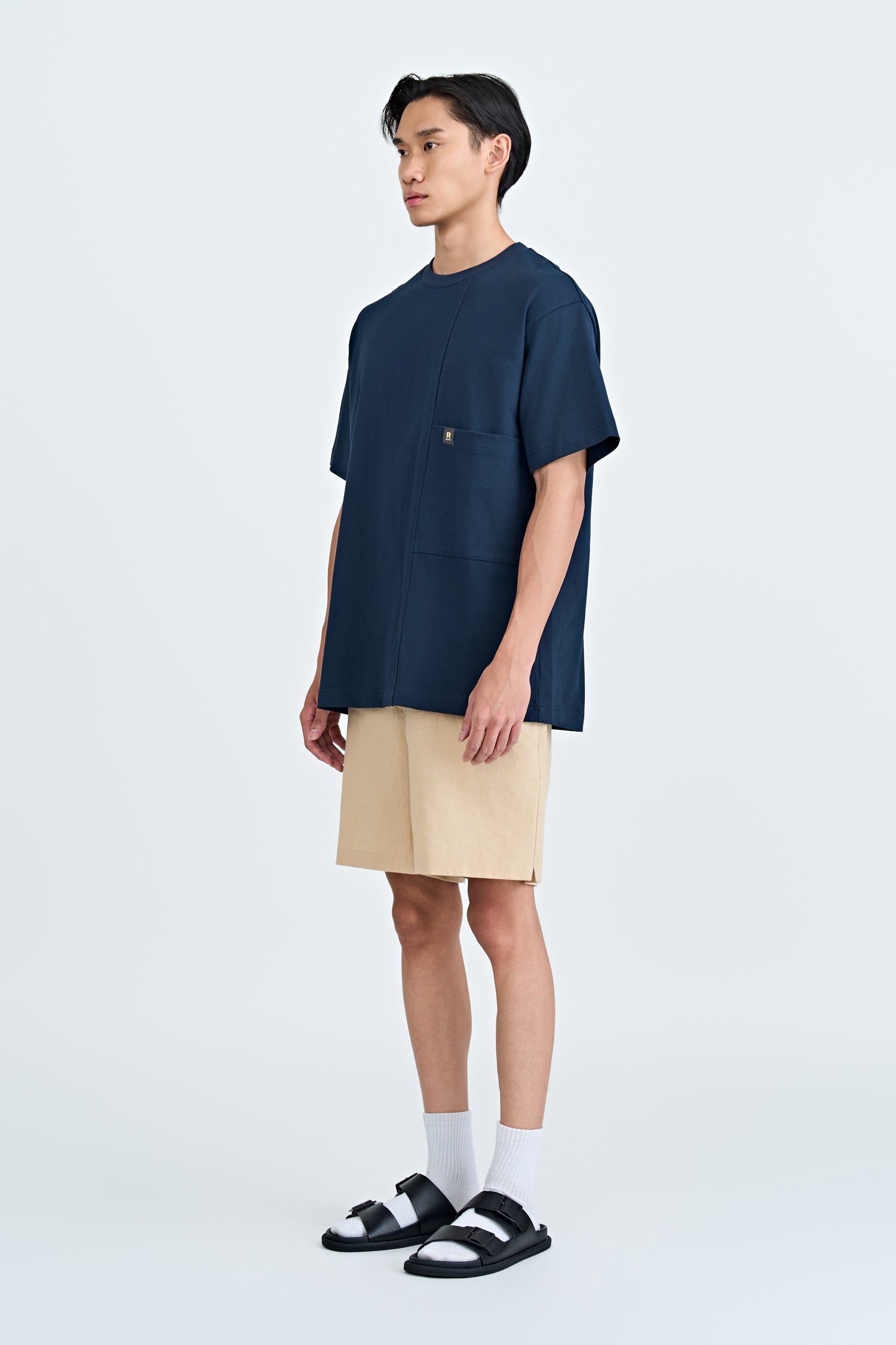 Waist Pocket Tee - Navy