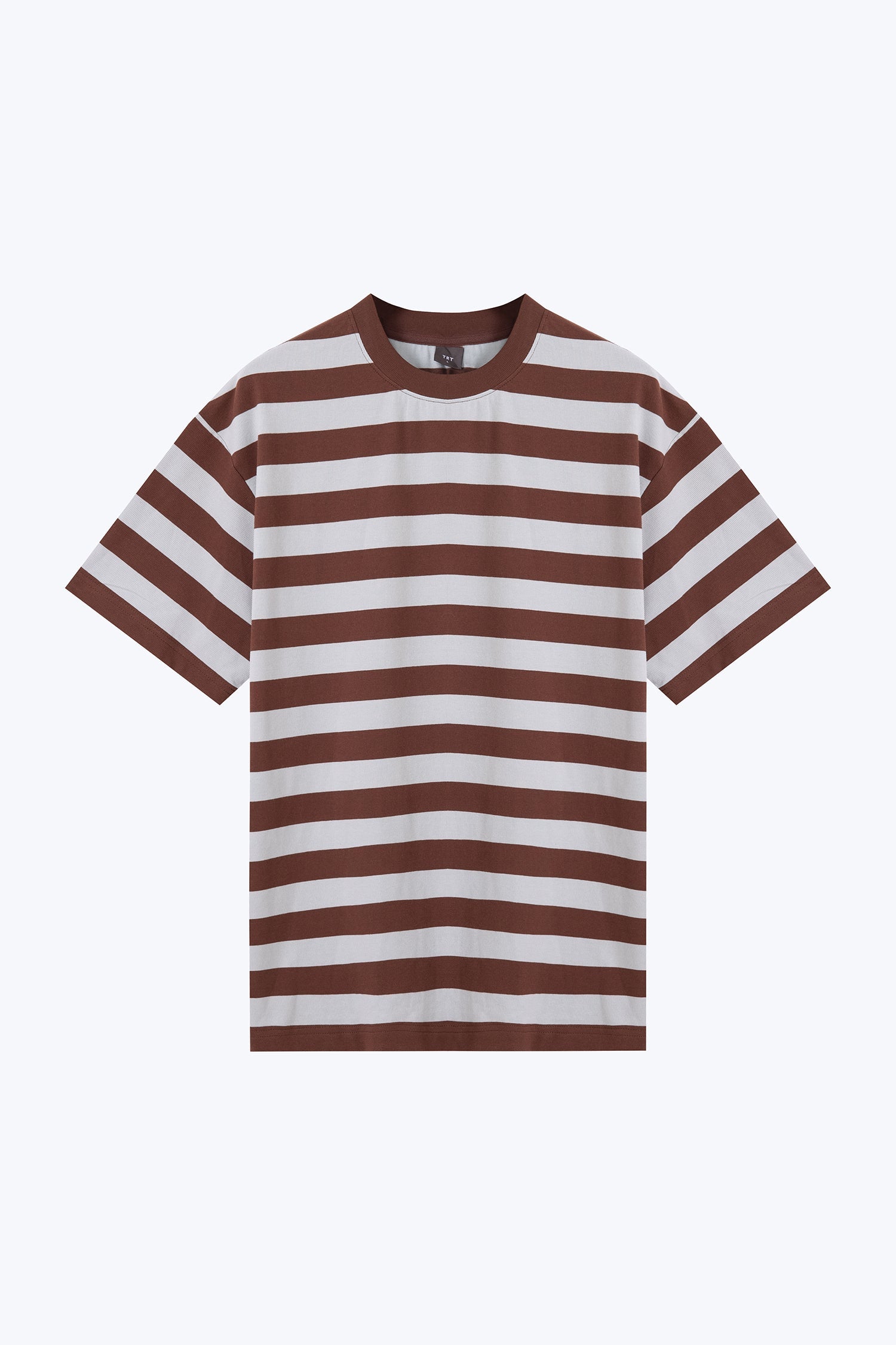 (C) Broad Stripes Tee - Brown