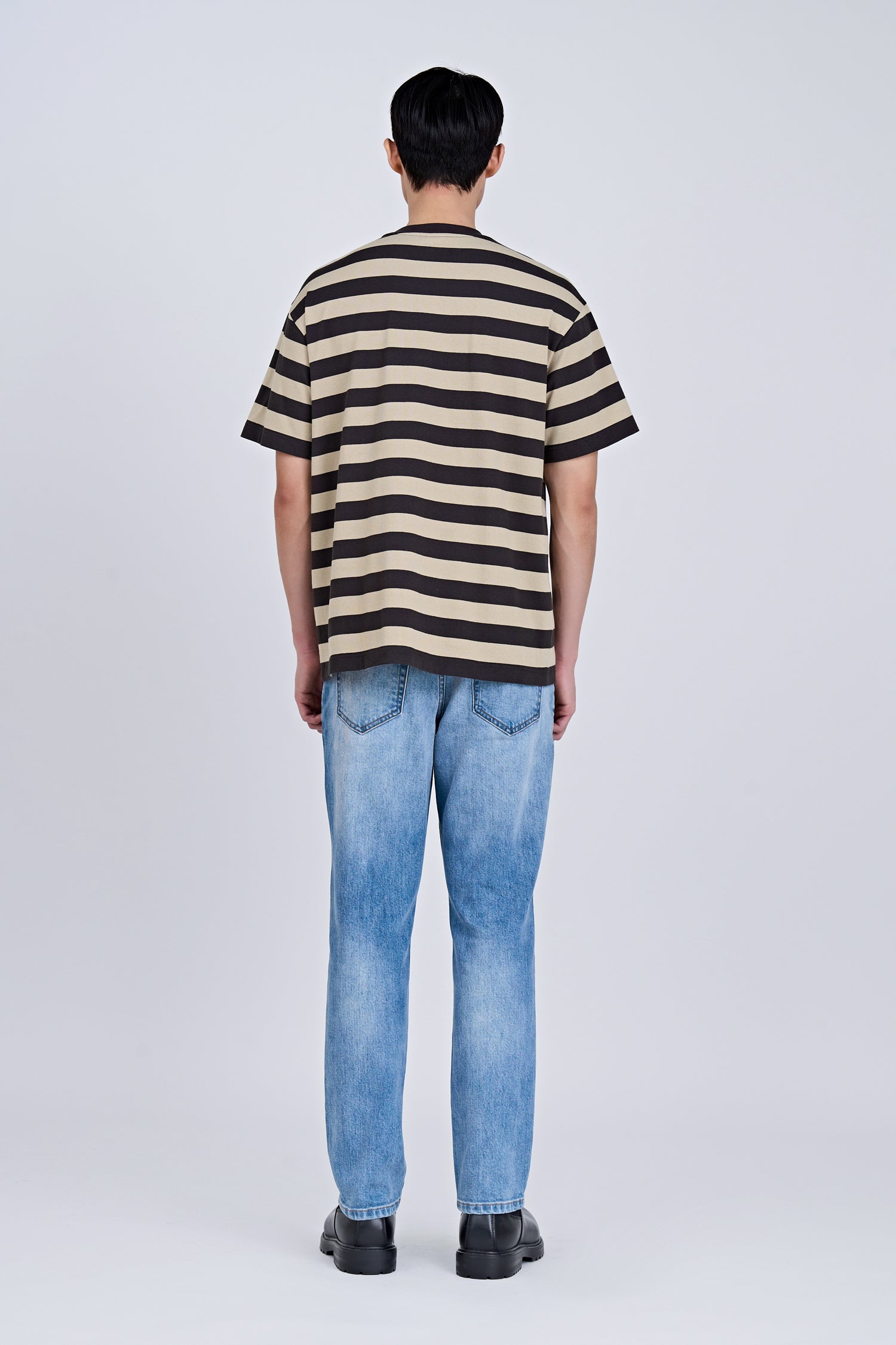 (C) Broad Stripes Tee - Taupe