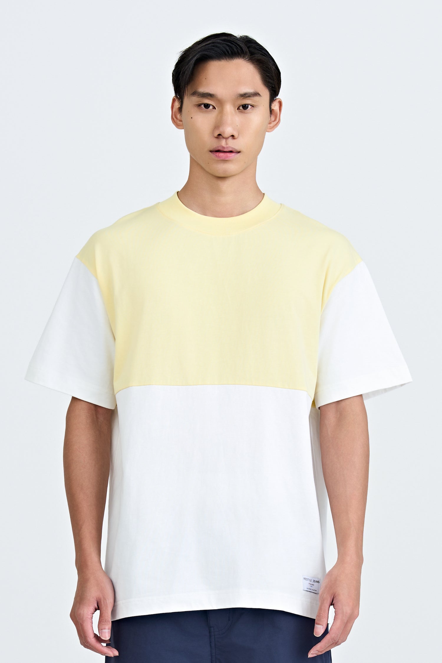 (C) Colour Block Tee - Yellow