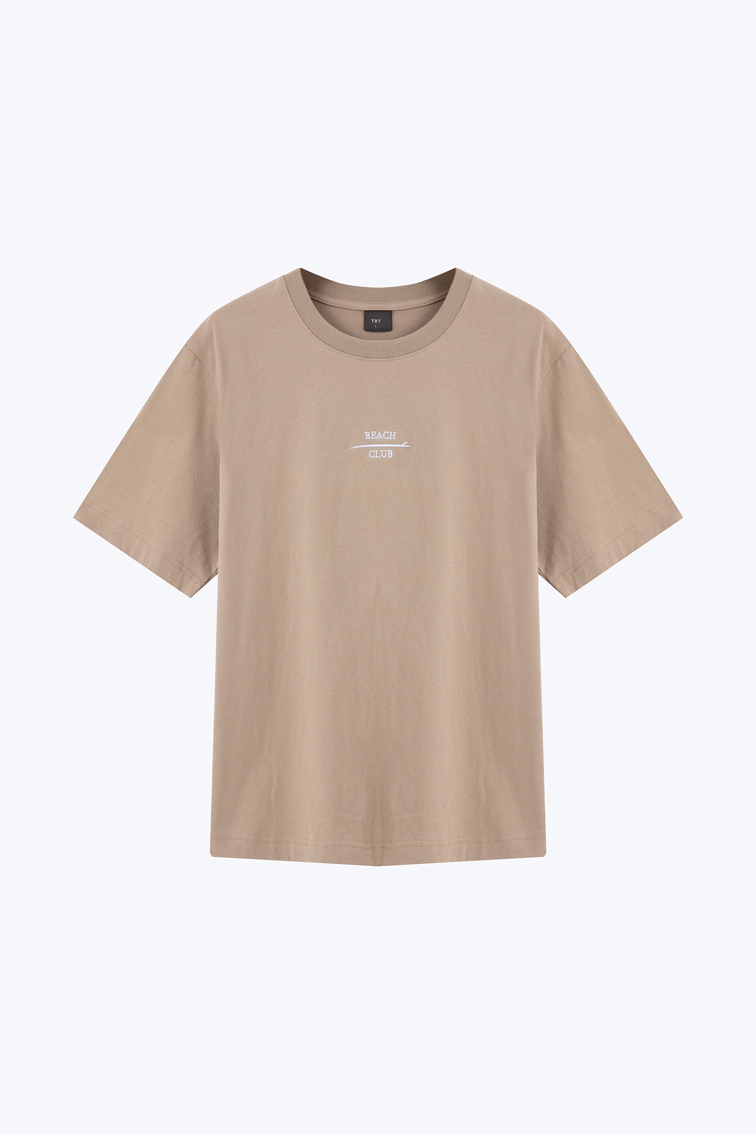 (A) Jersey "Beach Club" Embroidery Tee - Taupe
