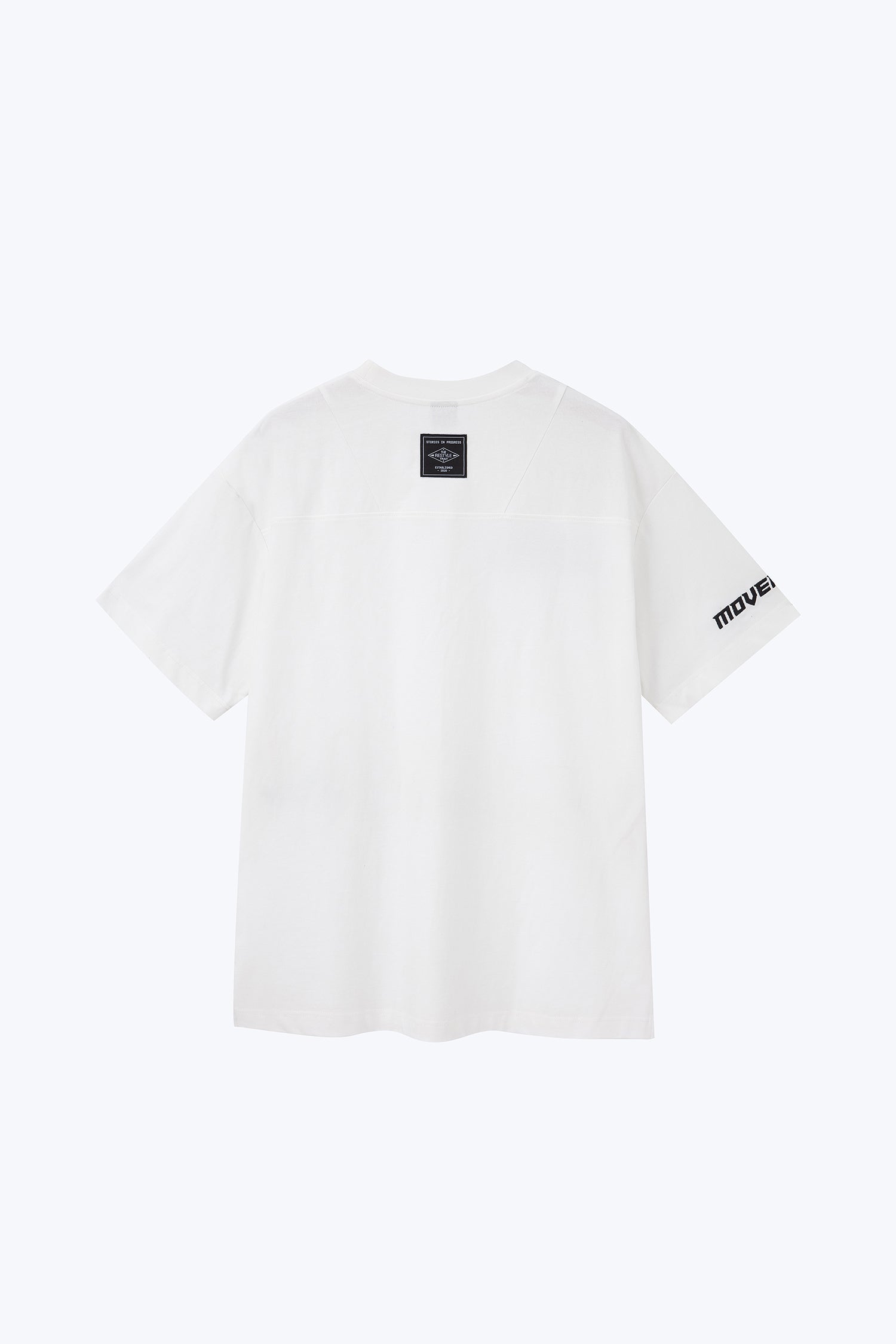 "Stories In Motion" Embroidery Tee - Cream